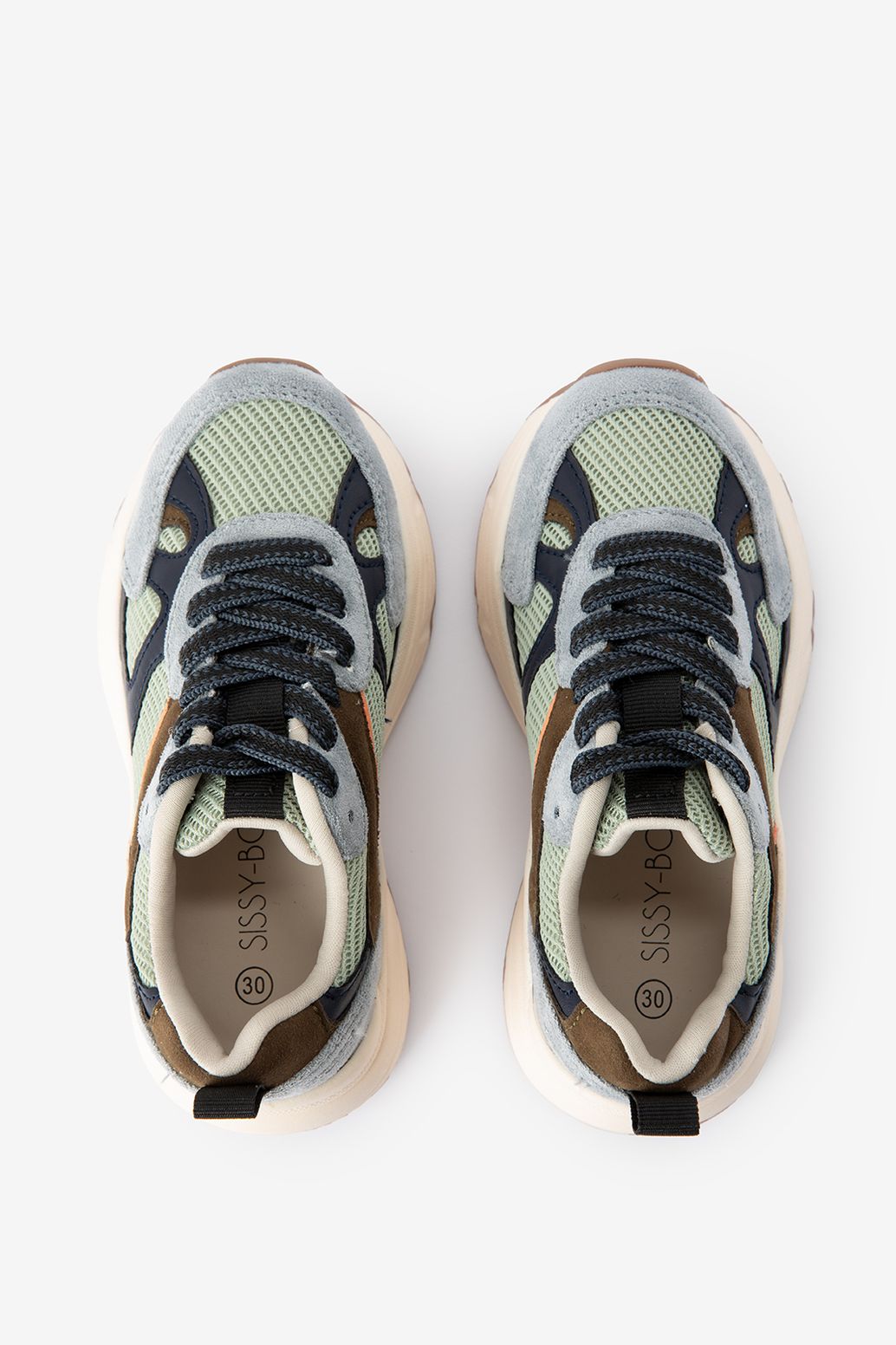 Blauwe mesh sneakers