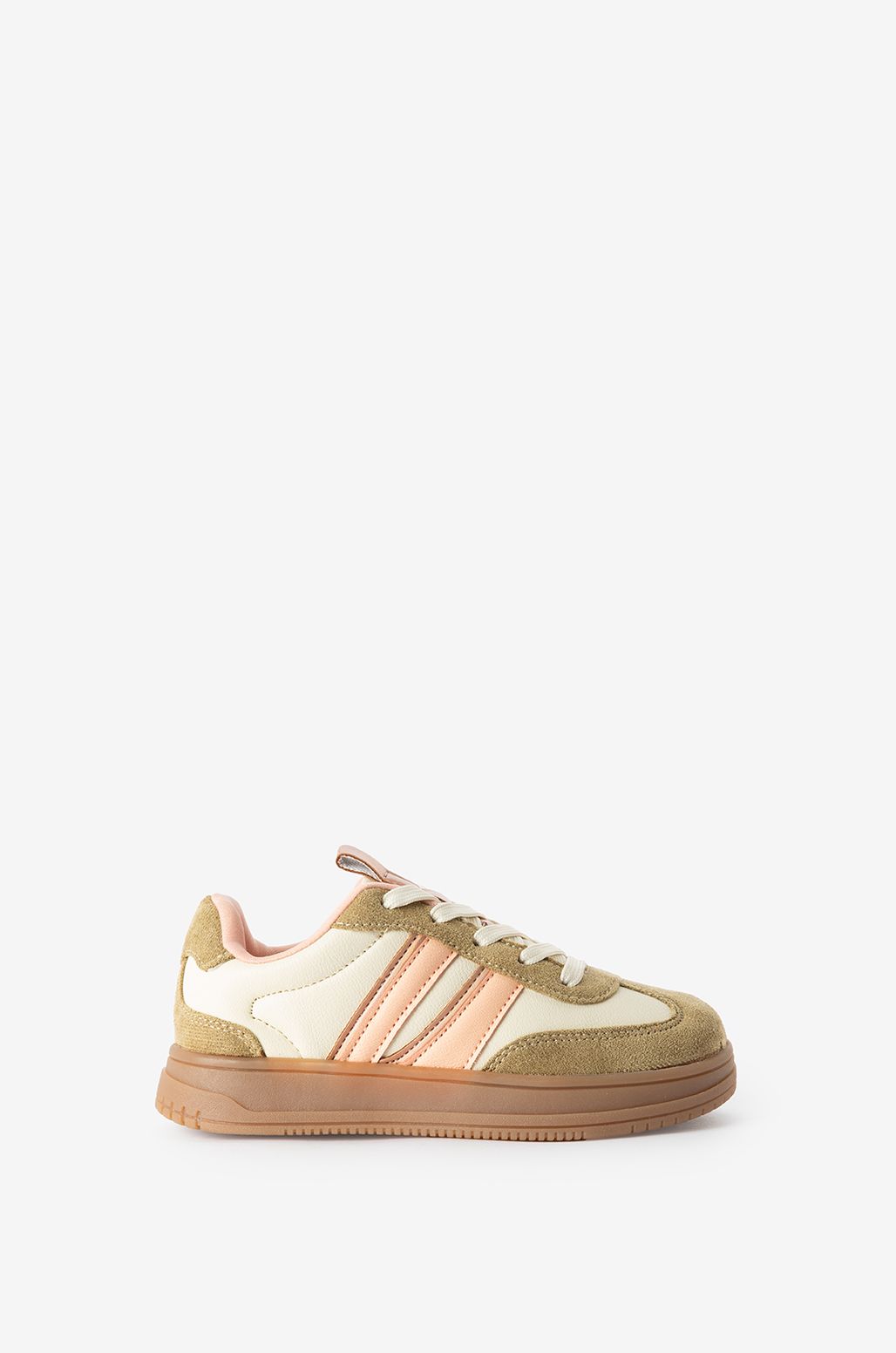 Roze sneakers met strepen