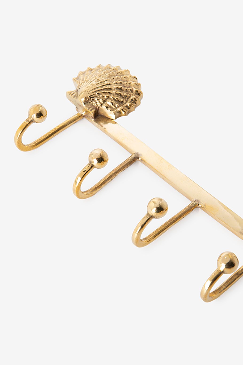 Patère avec coquillages - doré