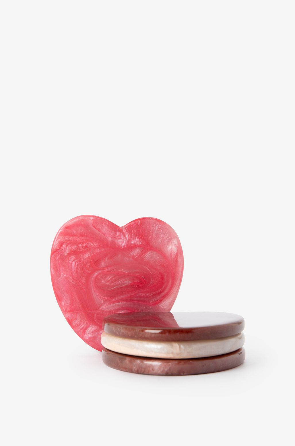 Roze onderzetters hart