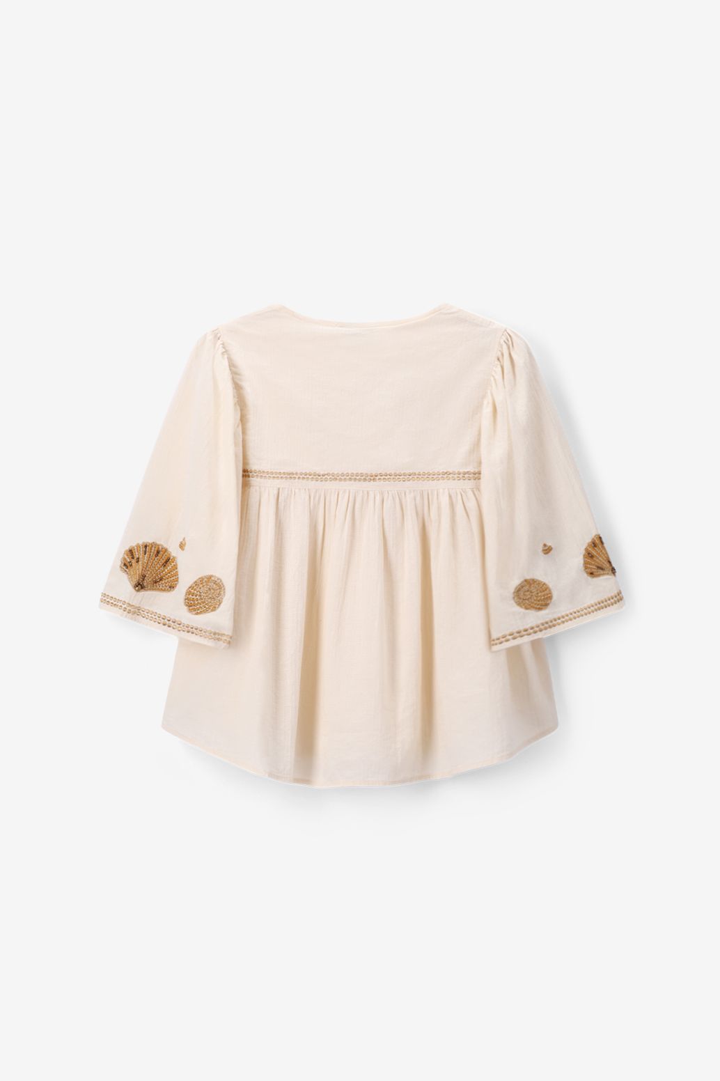 Blouse avec broderies - blanc