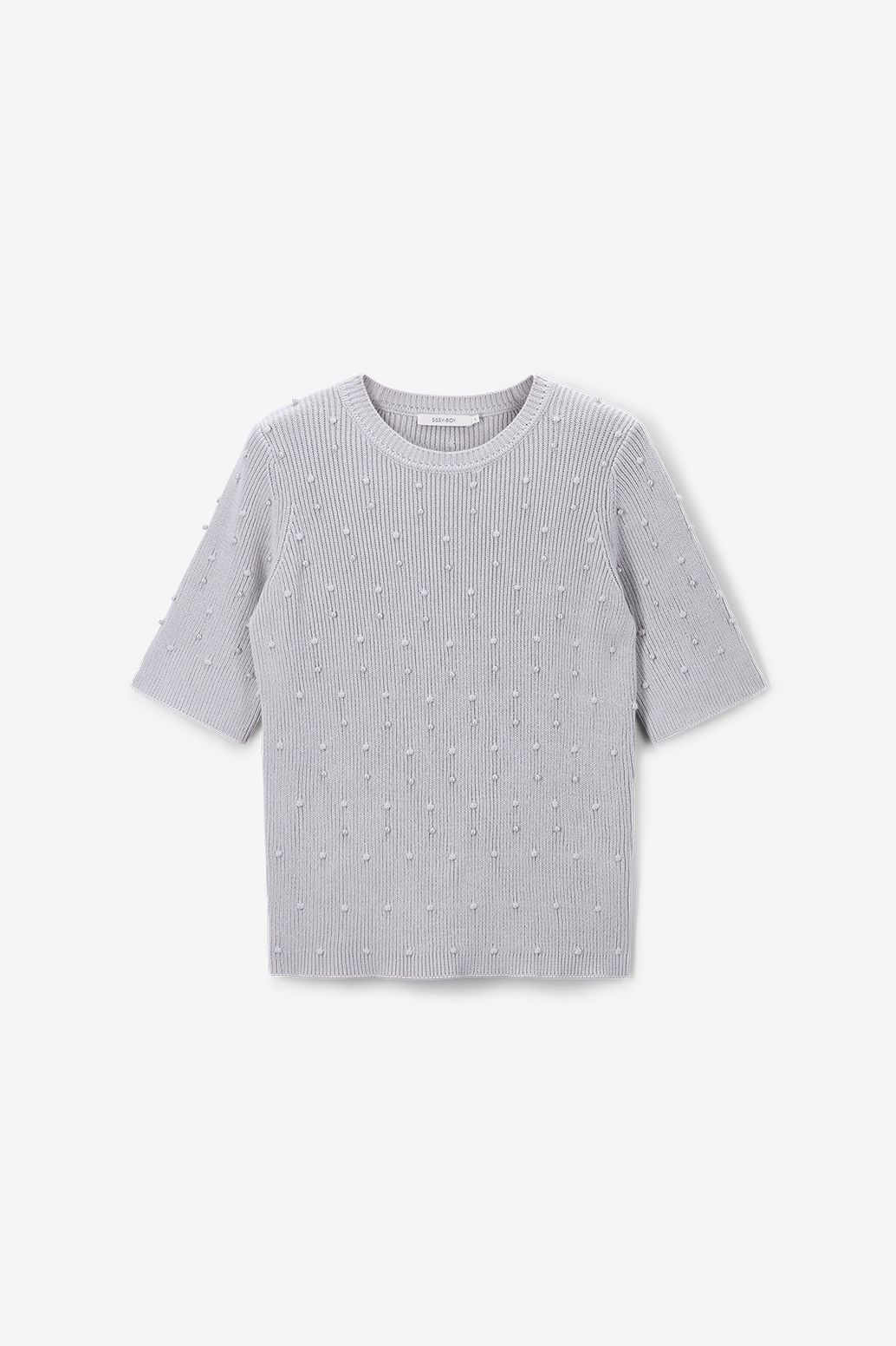 Pull avec perles - bleu gris