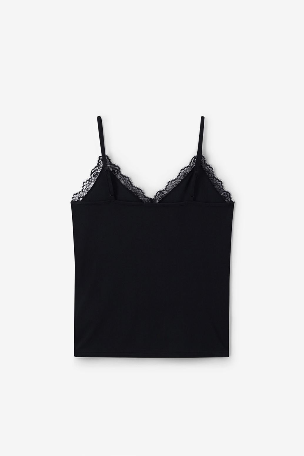 Zwart singlet met kant