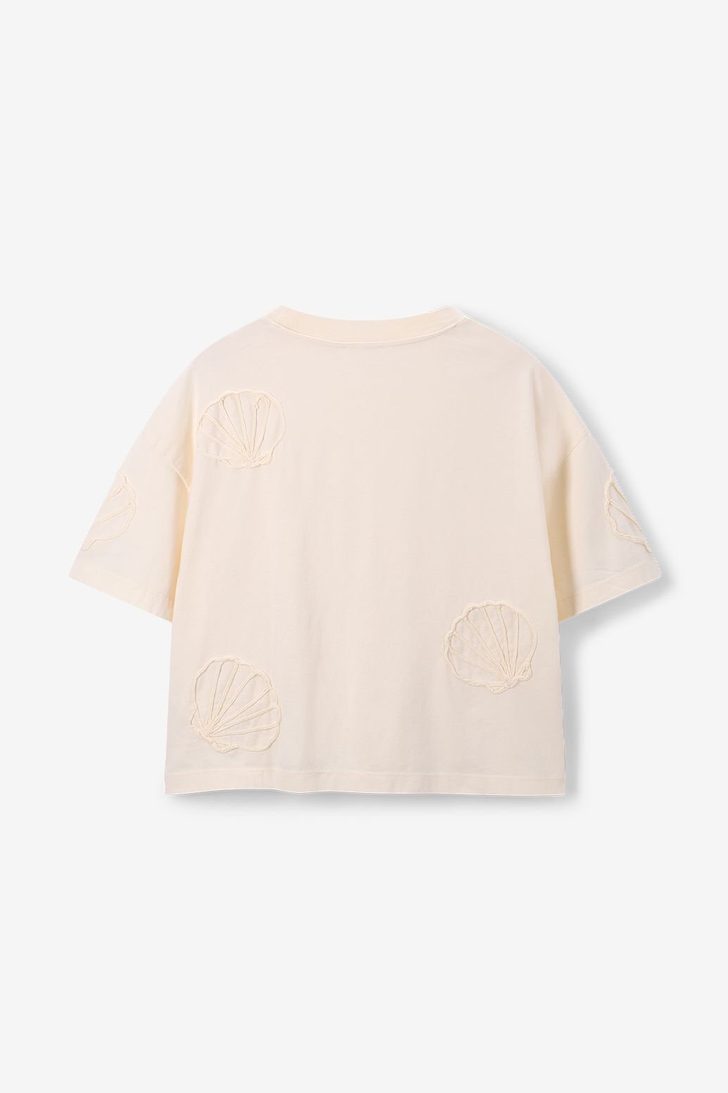 Wit T-shirt met schelpen