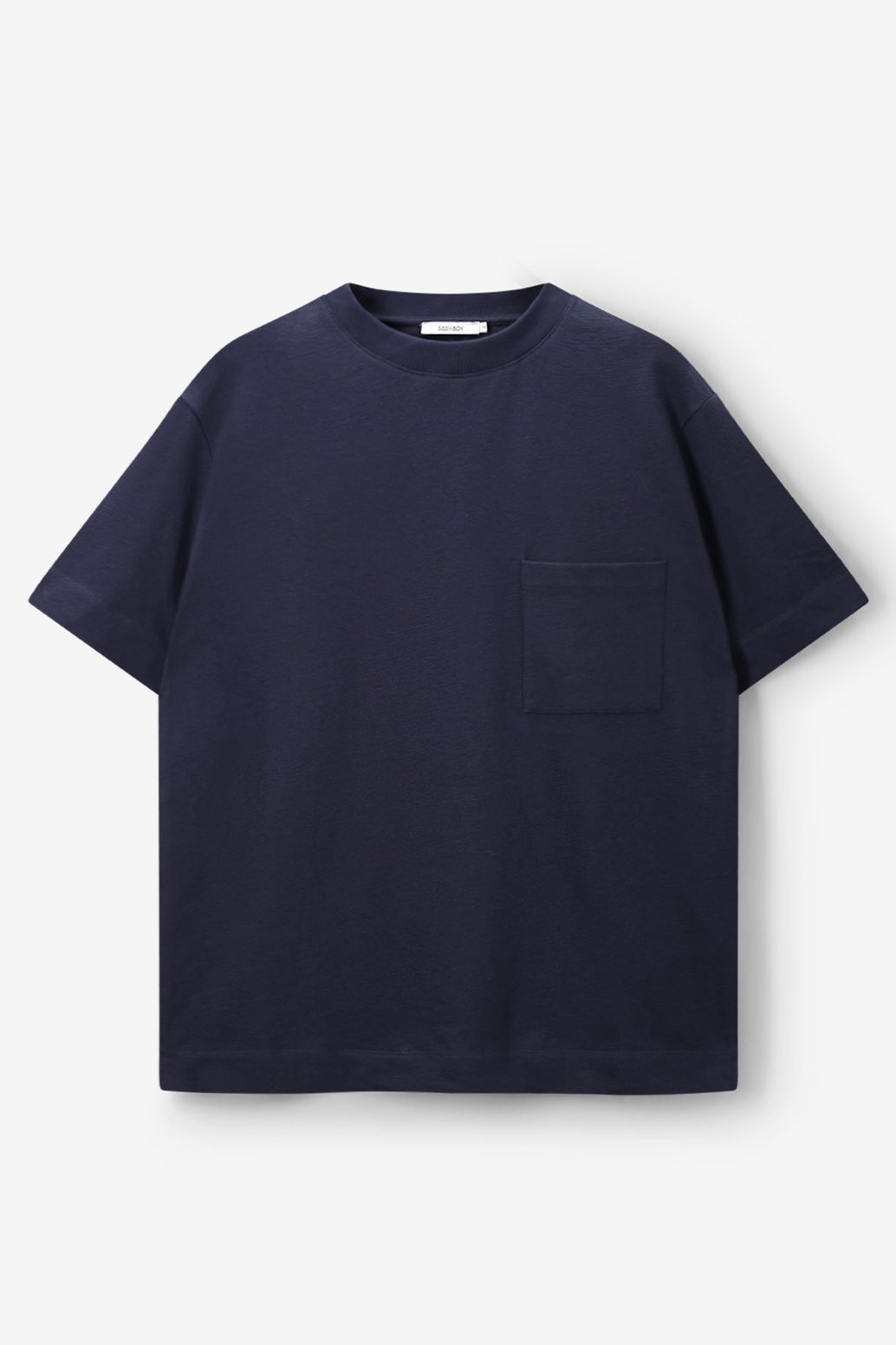 Donkerblauw boxy T-shirt