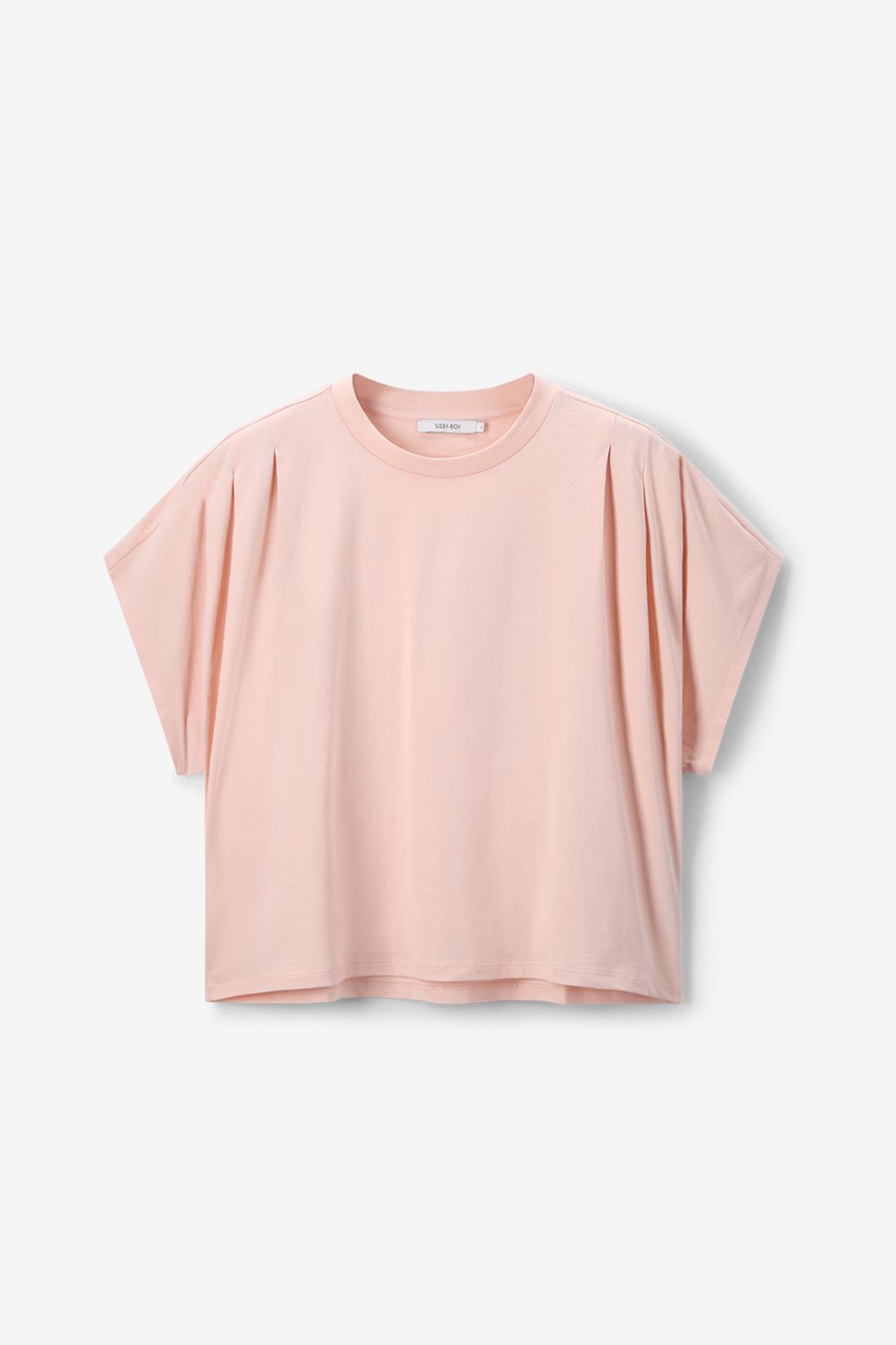 Lichtroze boxy T-shirt