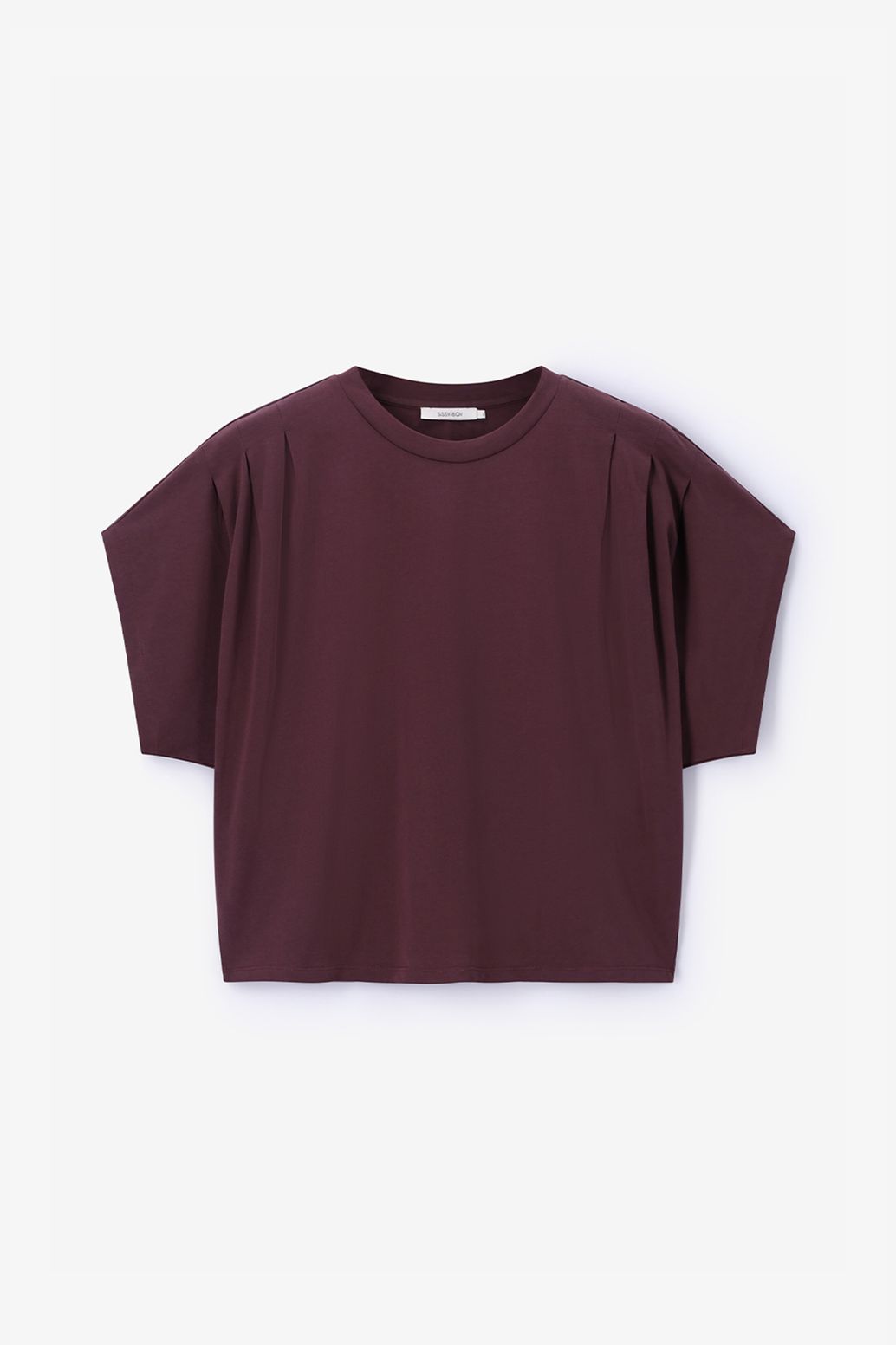 Donkerbruine boxy T-shirt