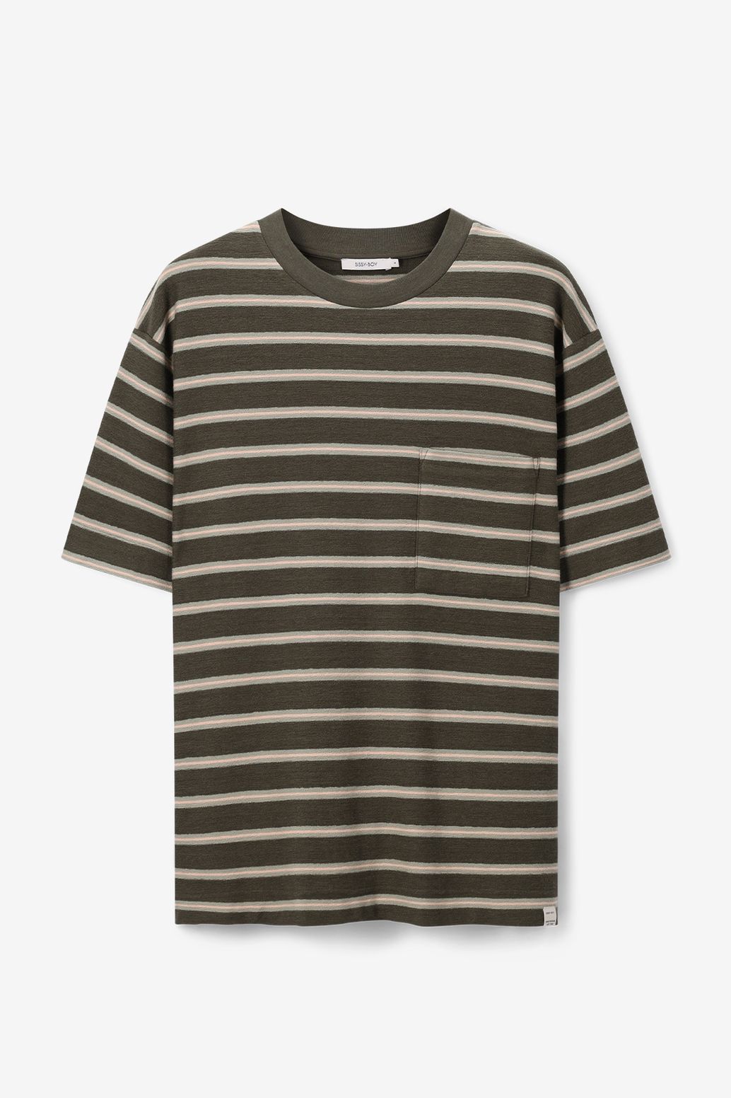 T-shirt rayé - vert foncé