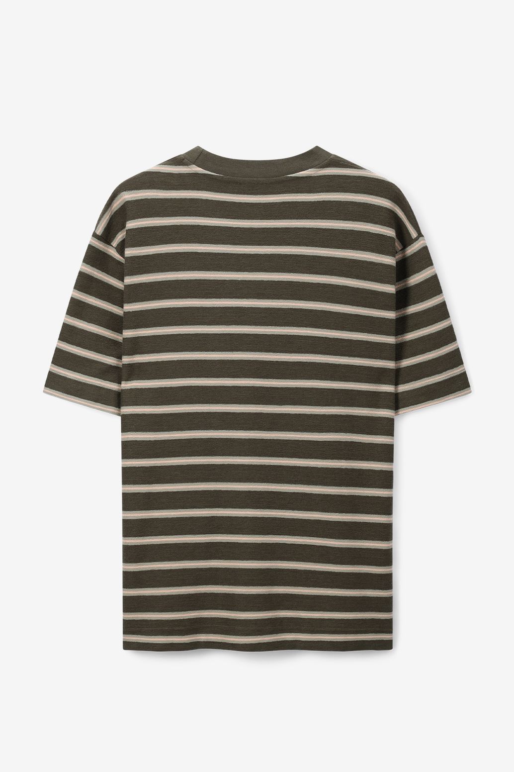 Gestreiftes T-Shirt - dunkelgrün