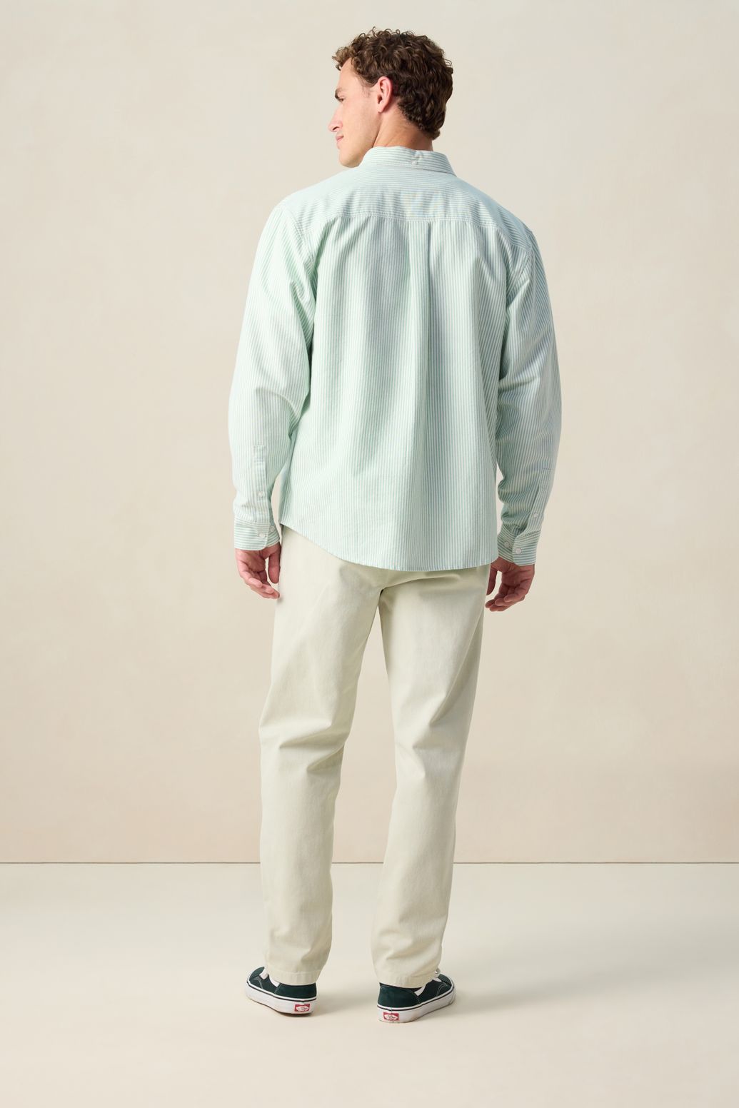 Chemise rayée - vert clair