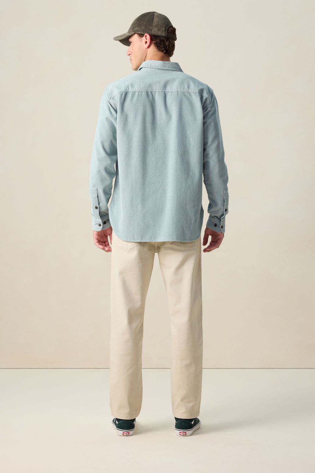 Chemise en velours côtelé - bleu