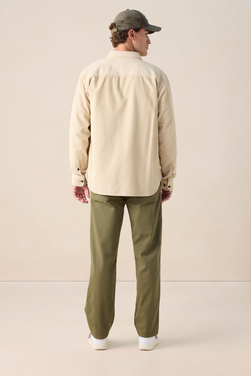 Chemise en velours côtelé - beige