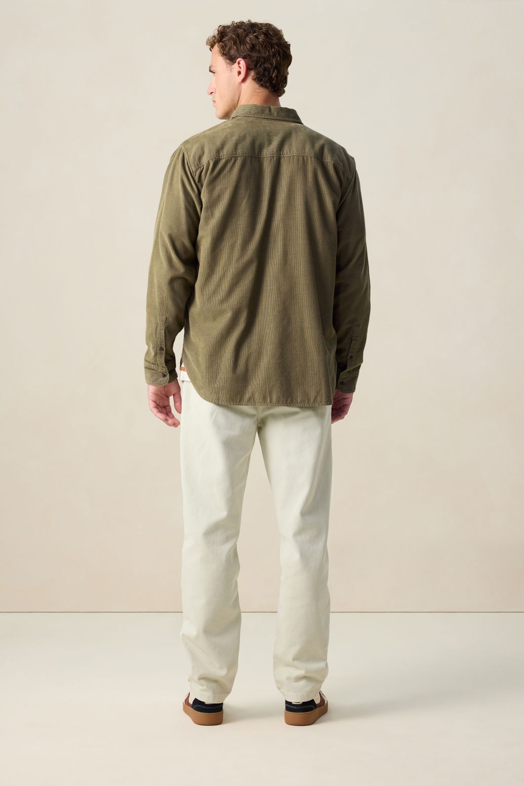 Cordhemd - dunkelgrün