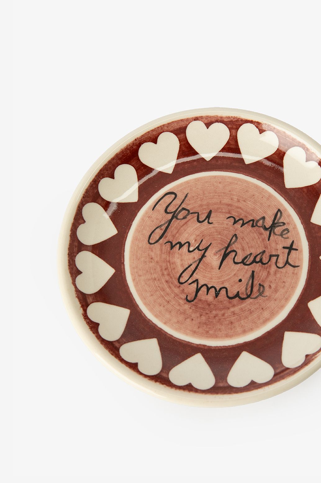 Roze gebaksbordjes met hartjes