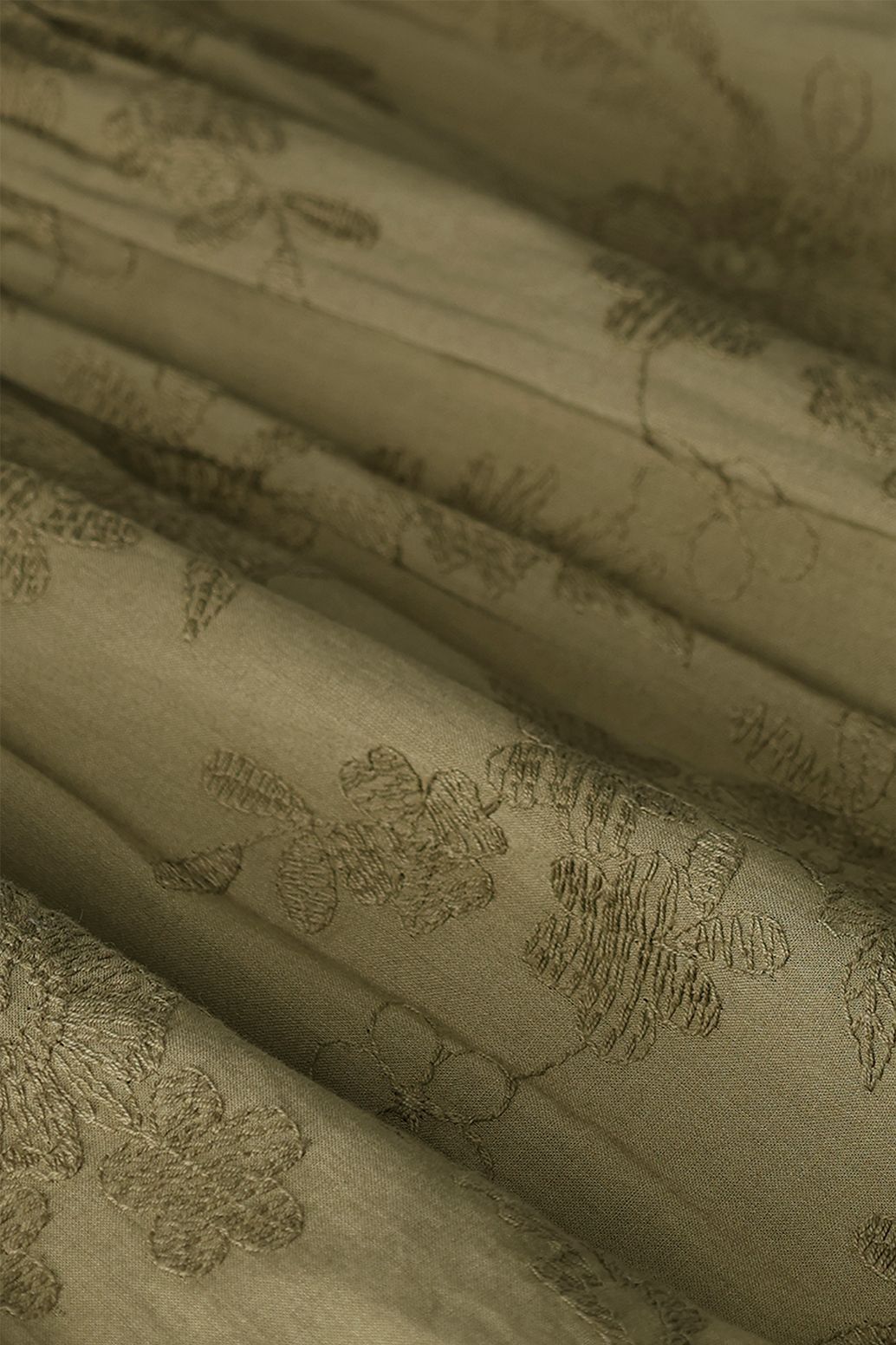 Donkergroene jurk met embroidery