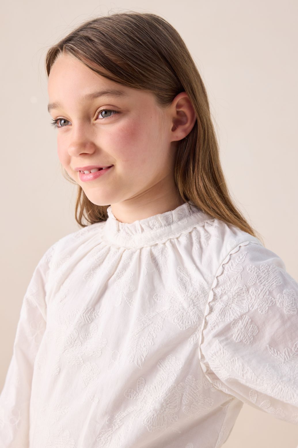 Witte jurk met embroidery