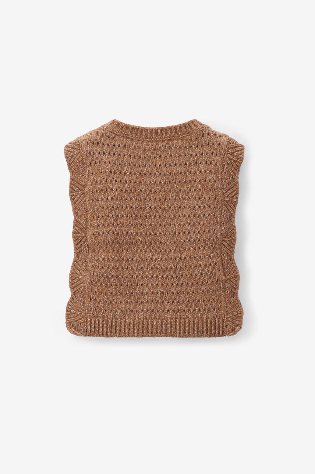 Spencer avec bords festonnés - marron