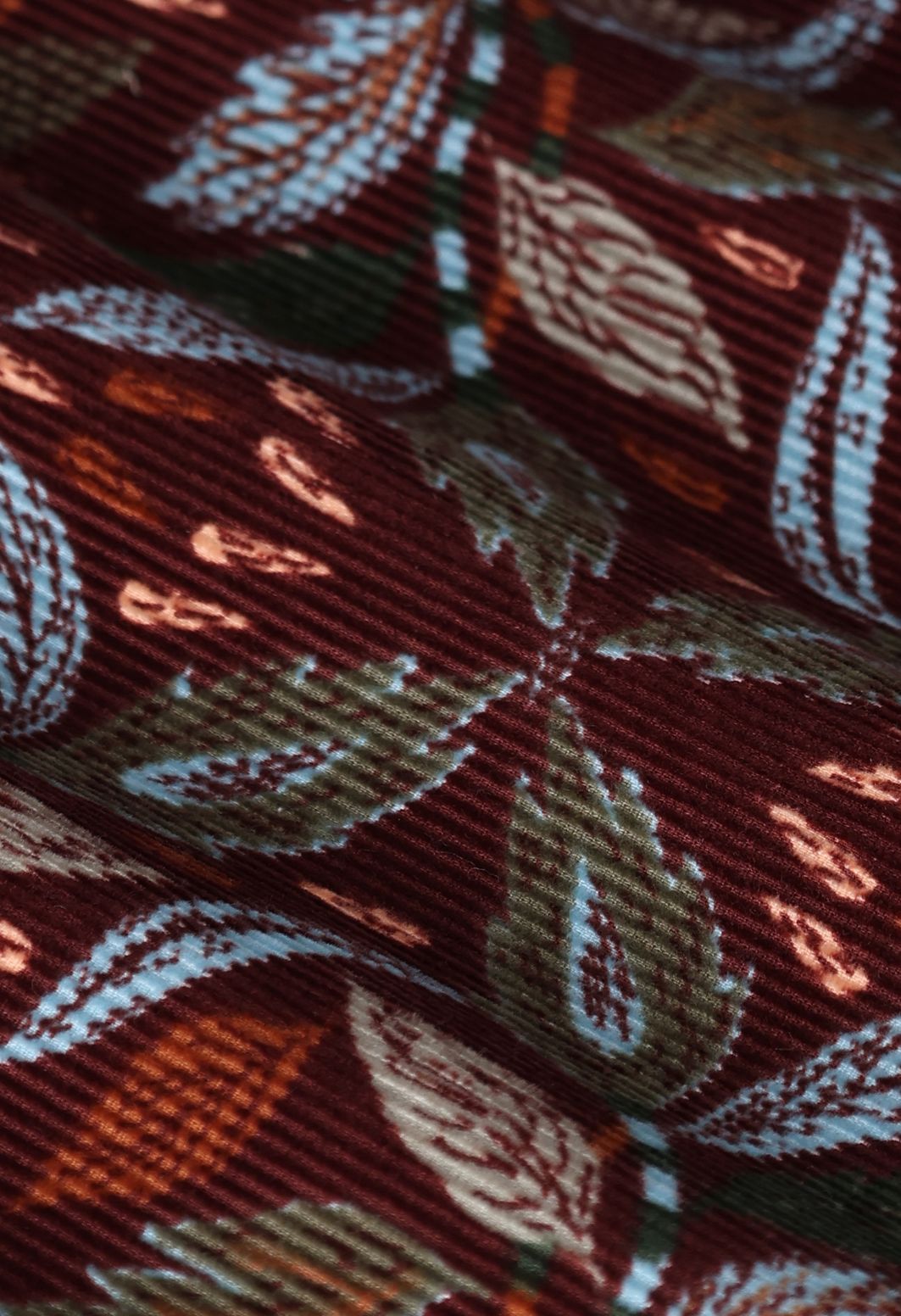 Bruine corduroy overhemd met print