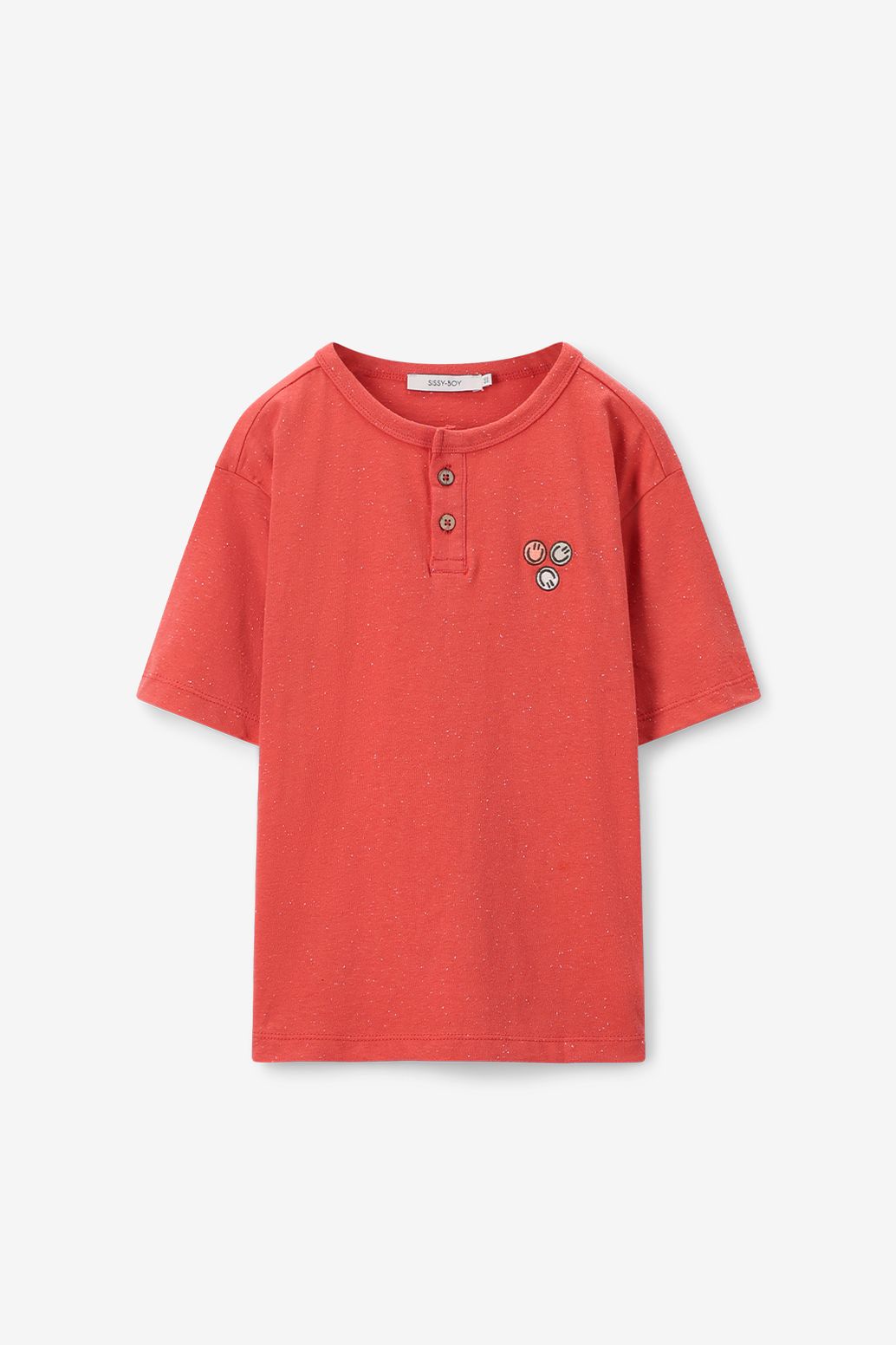 T-shirt avec broderie - rouge clair