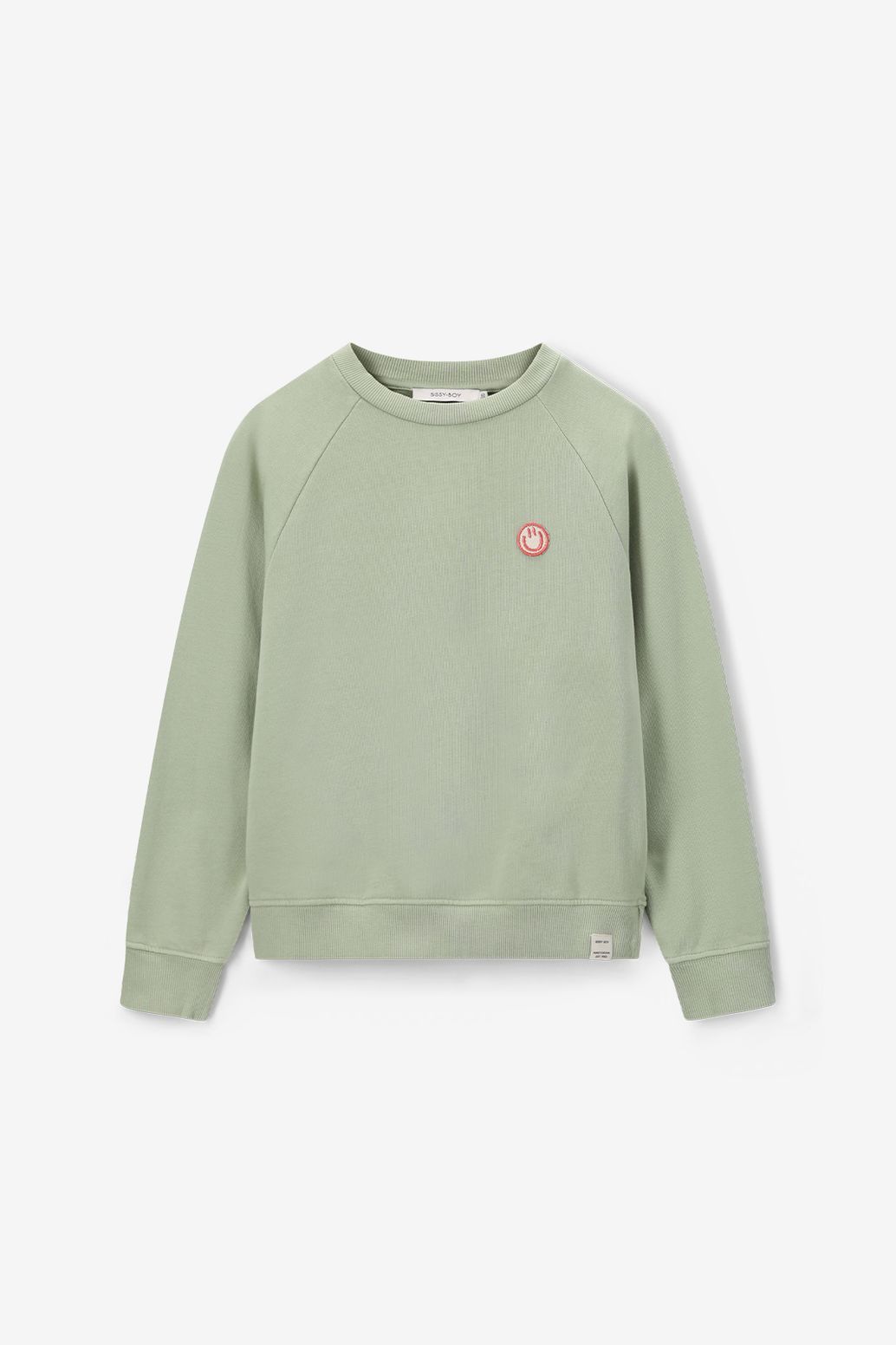 Lichtgroene sweater met artwork