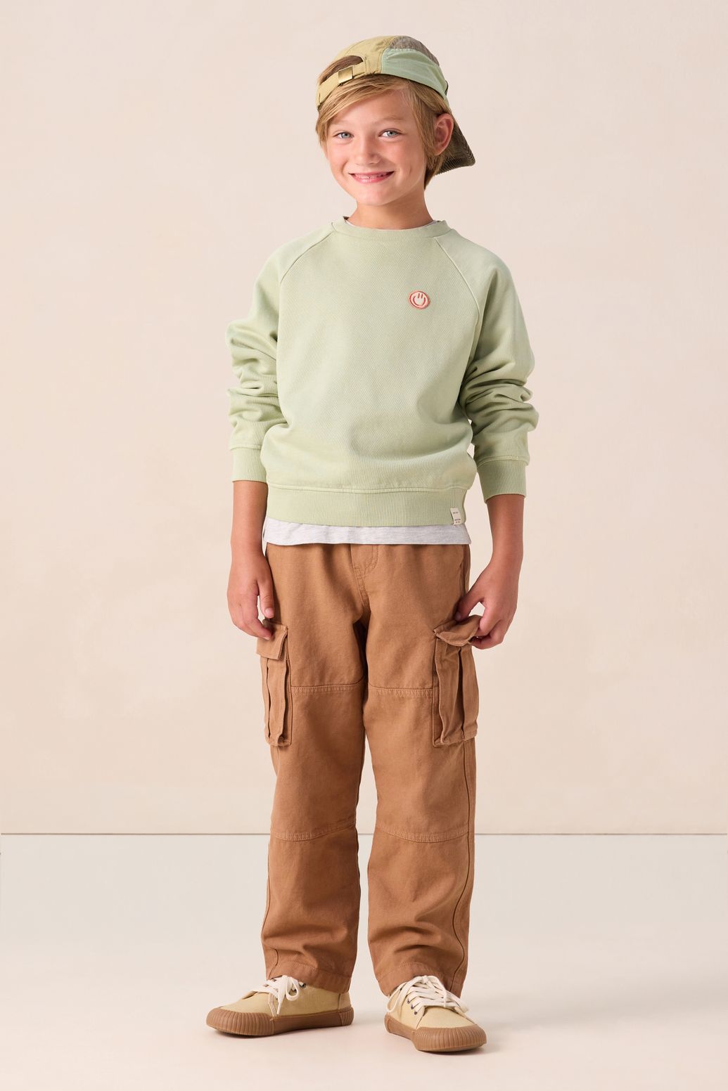 Sweat avec illustration - vert clair