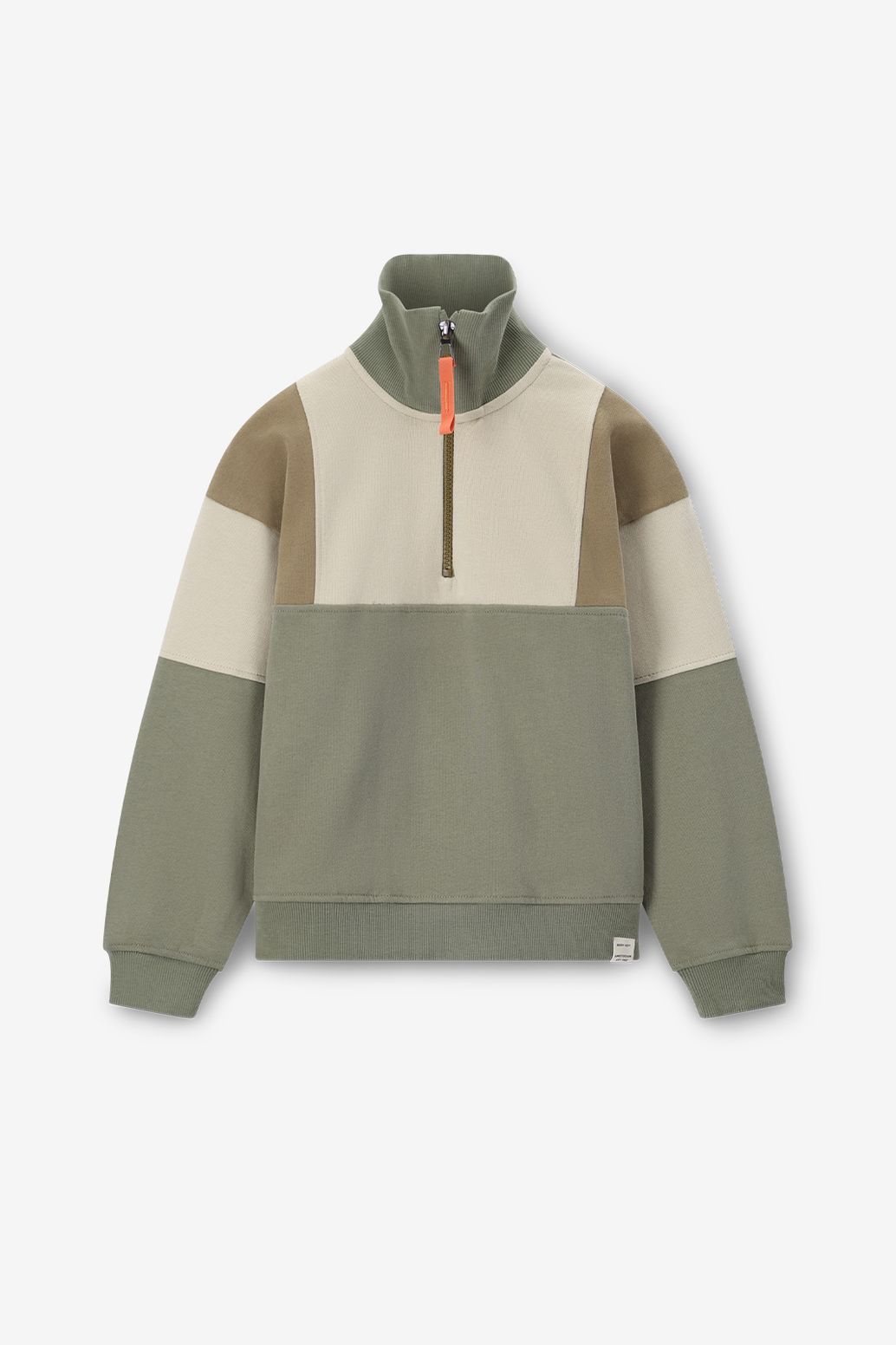 Groene colourblock sweater