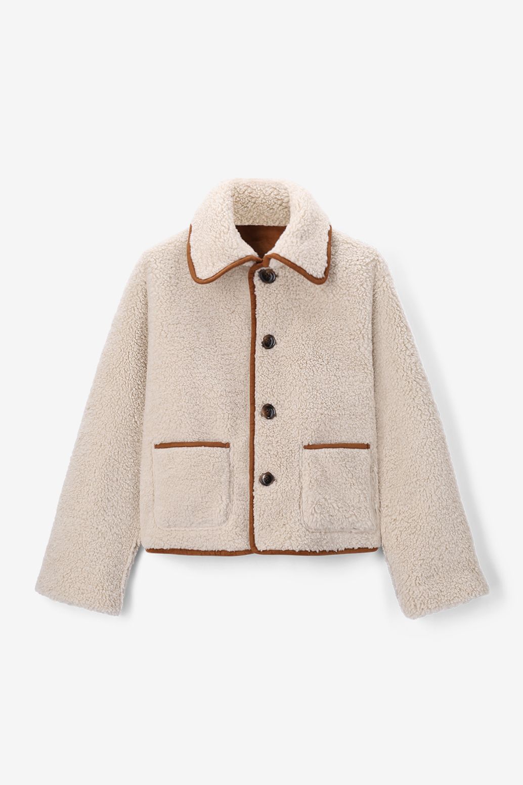 Veste réversible en fausse fourrure - blanc