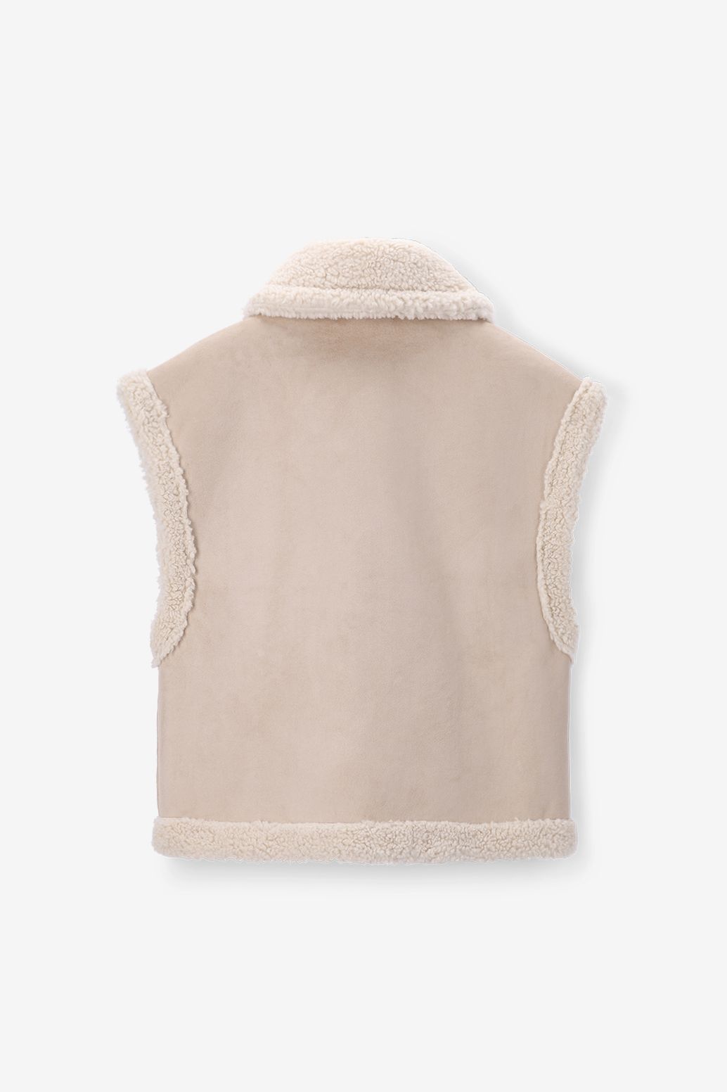 Witte faux lammy reversible bodywarmer