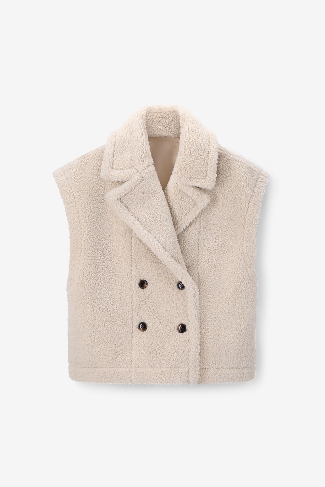 Witte faux lammy reversible bodywarmer