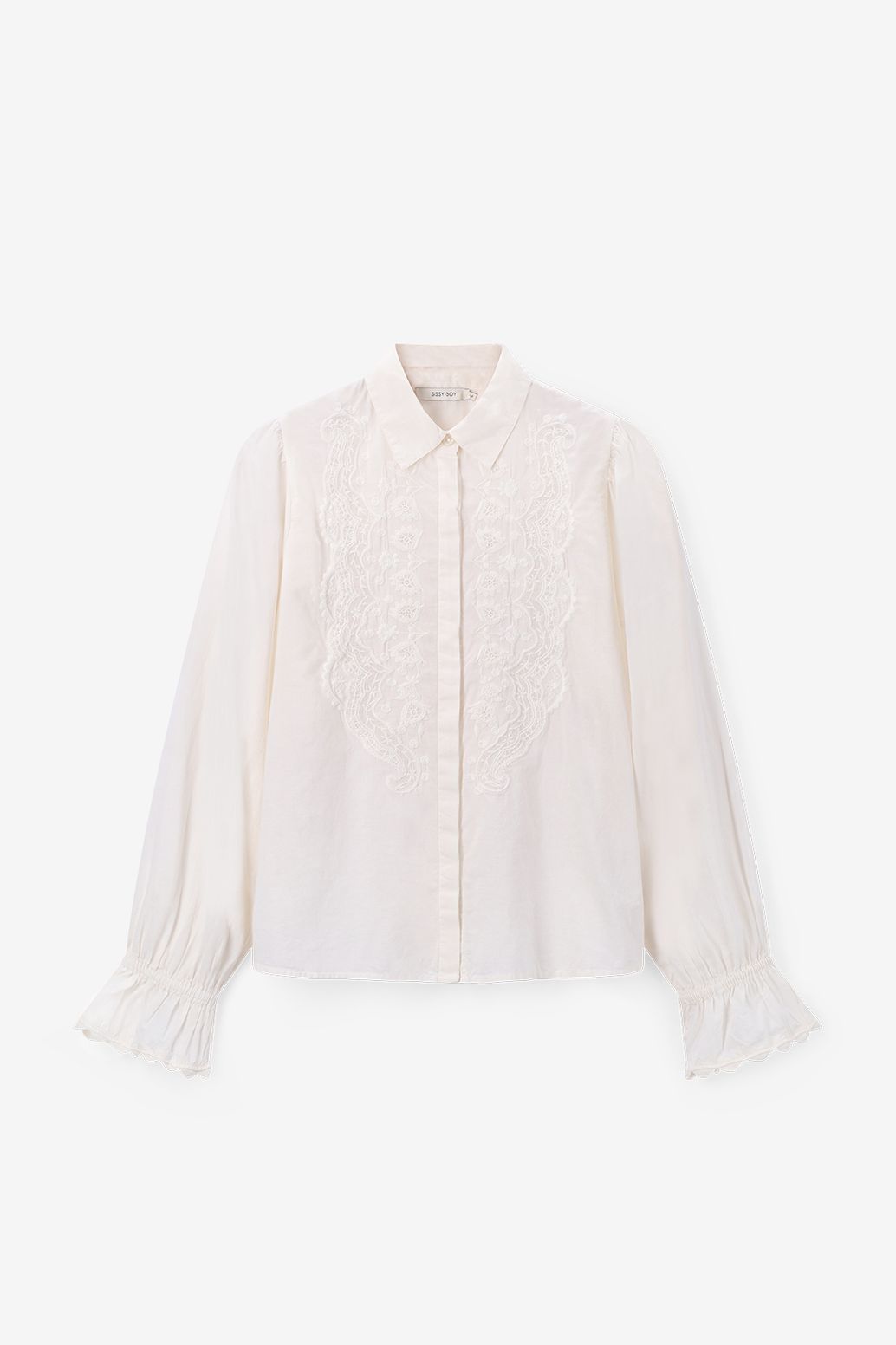 Blouse avec nœud - blanc