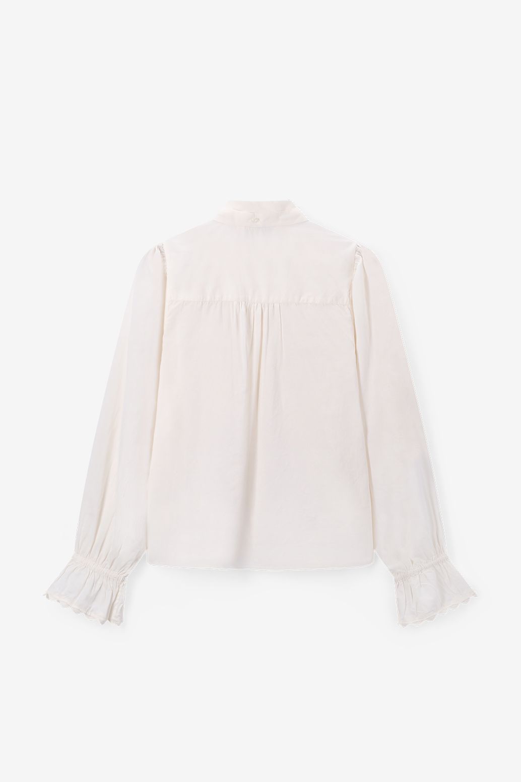 Bluse mit Schleife - weiß