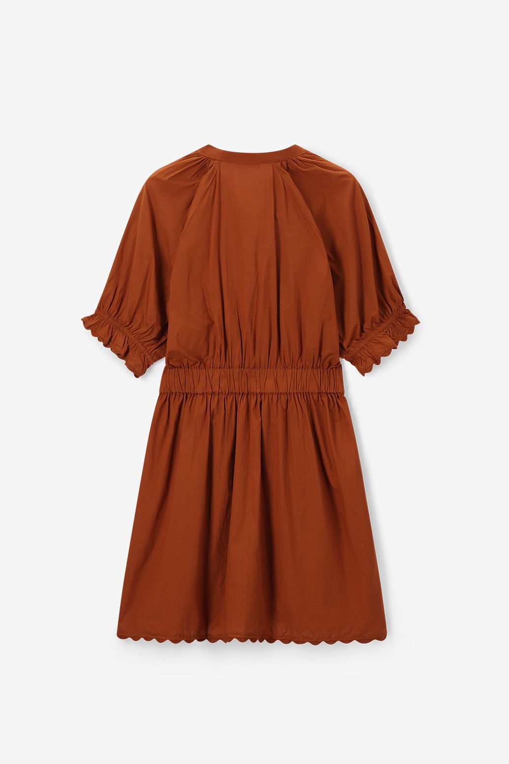 Robe avec broderies - marron