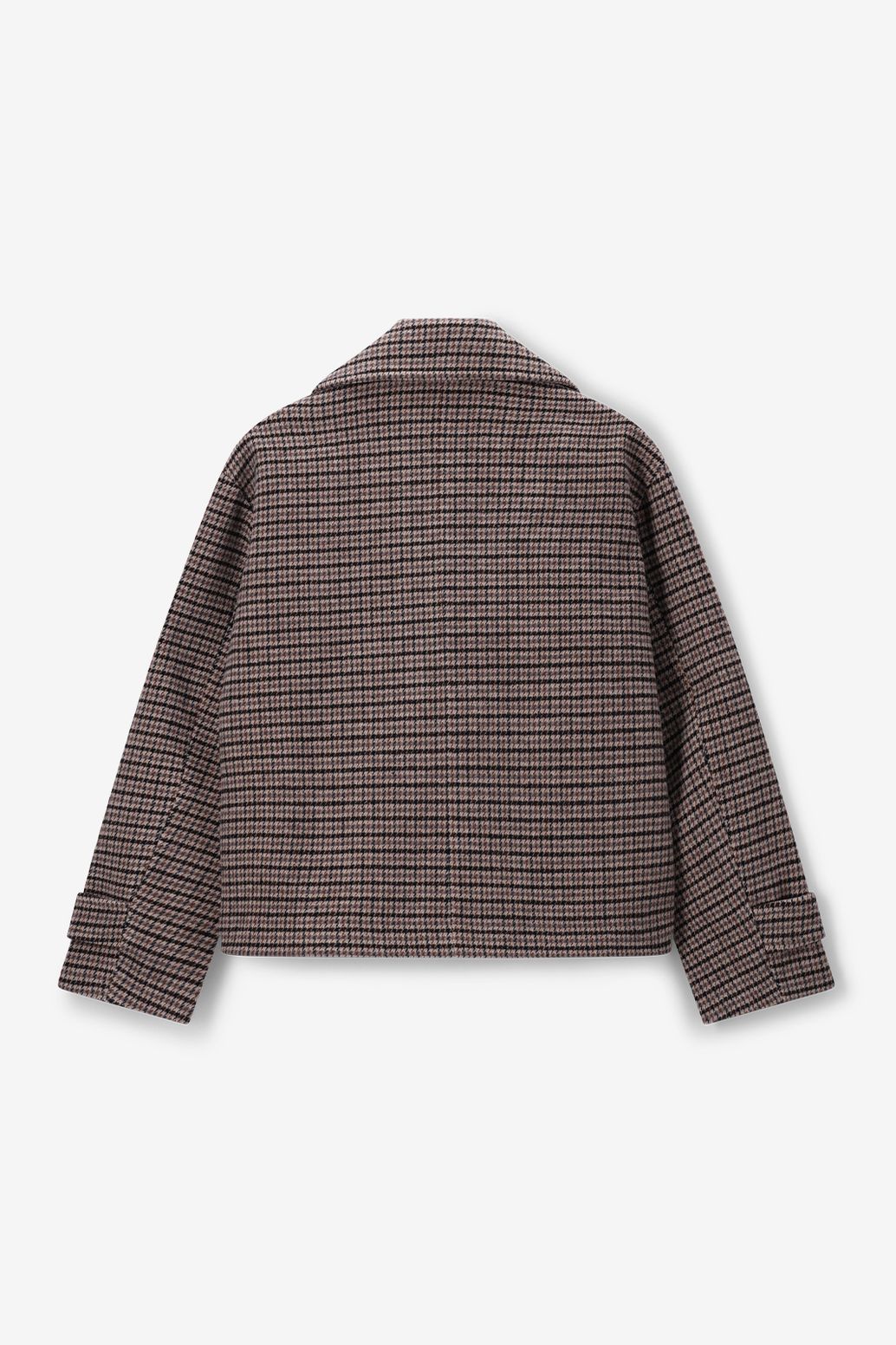 Bruine wollen geruite jas