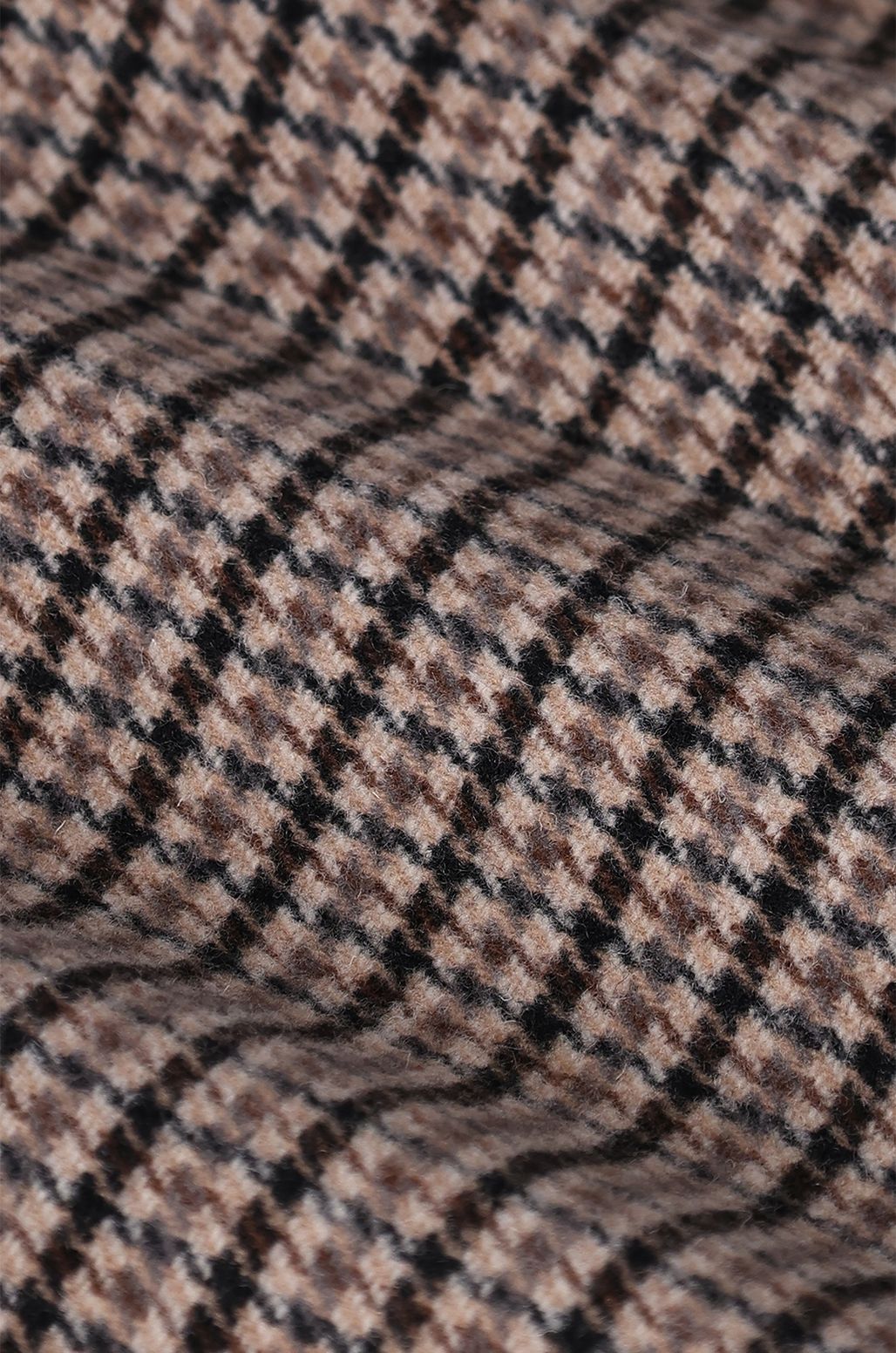 Bruine wollen geruite jas