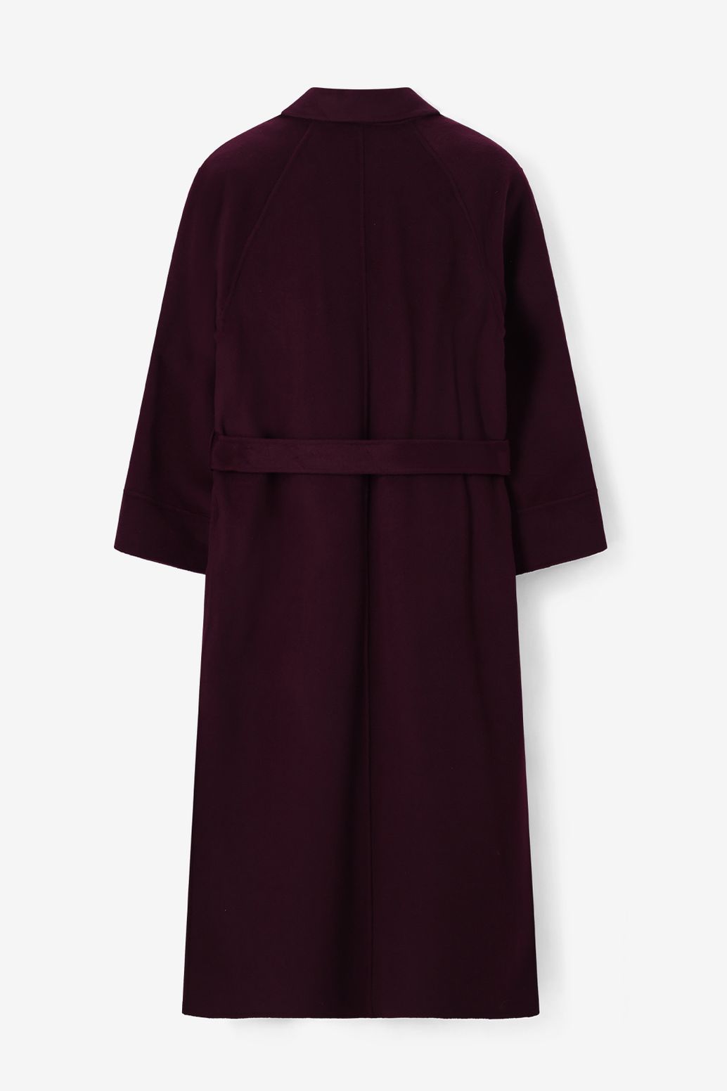 Donkerrode wollen jas