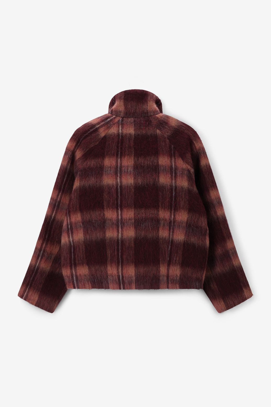 Karierte Jacke - dunkelrot