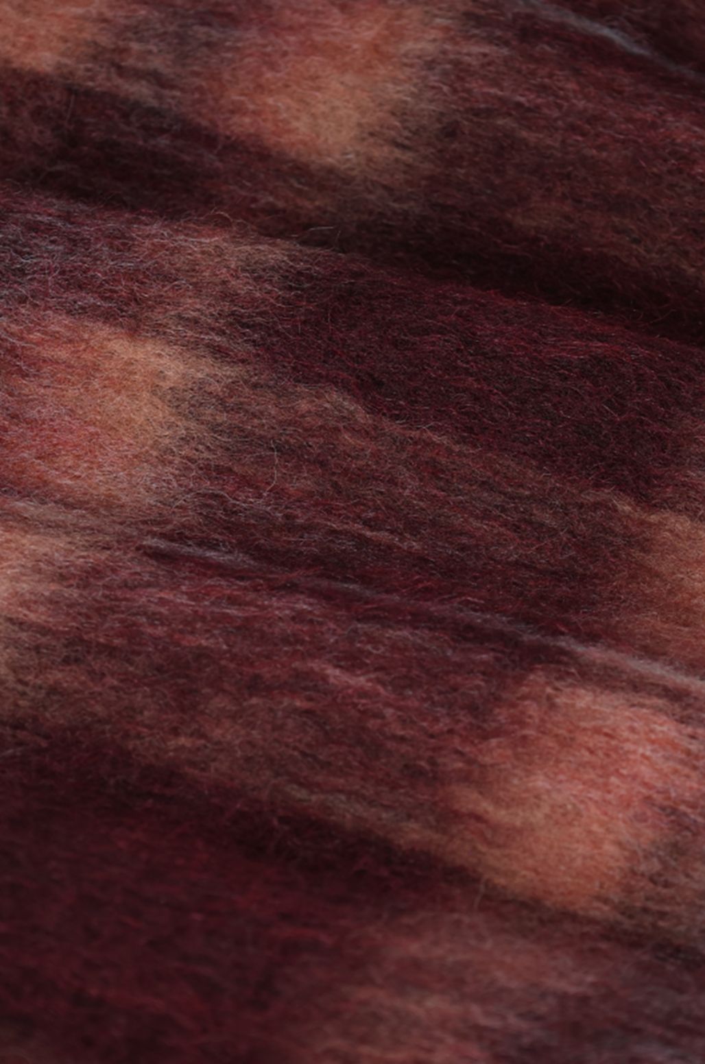 Donkerrode wollen geruite jas