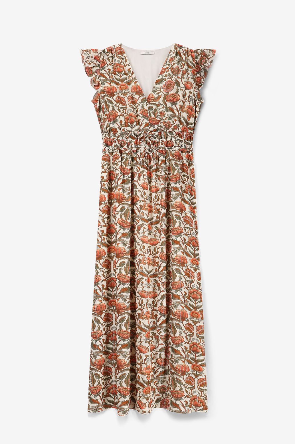 Robe longue avec imprimé - blanc