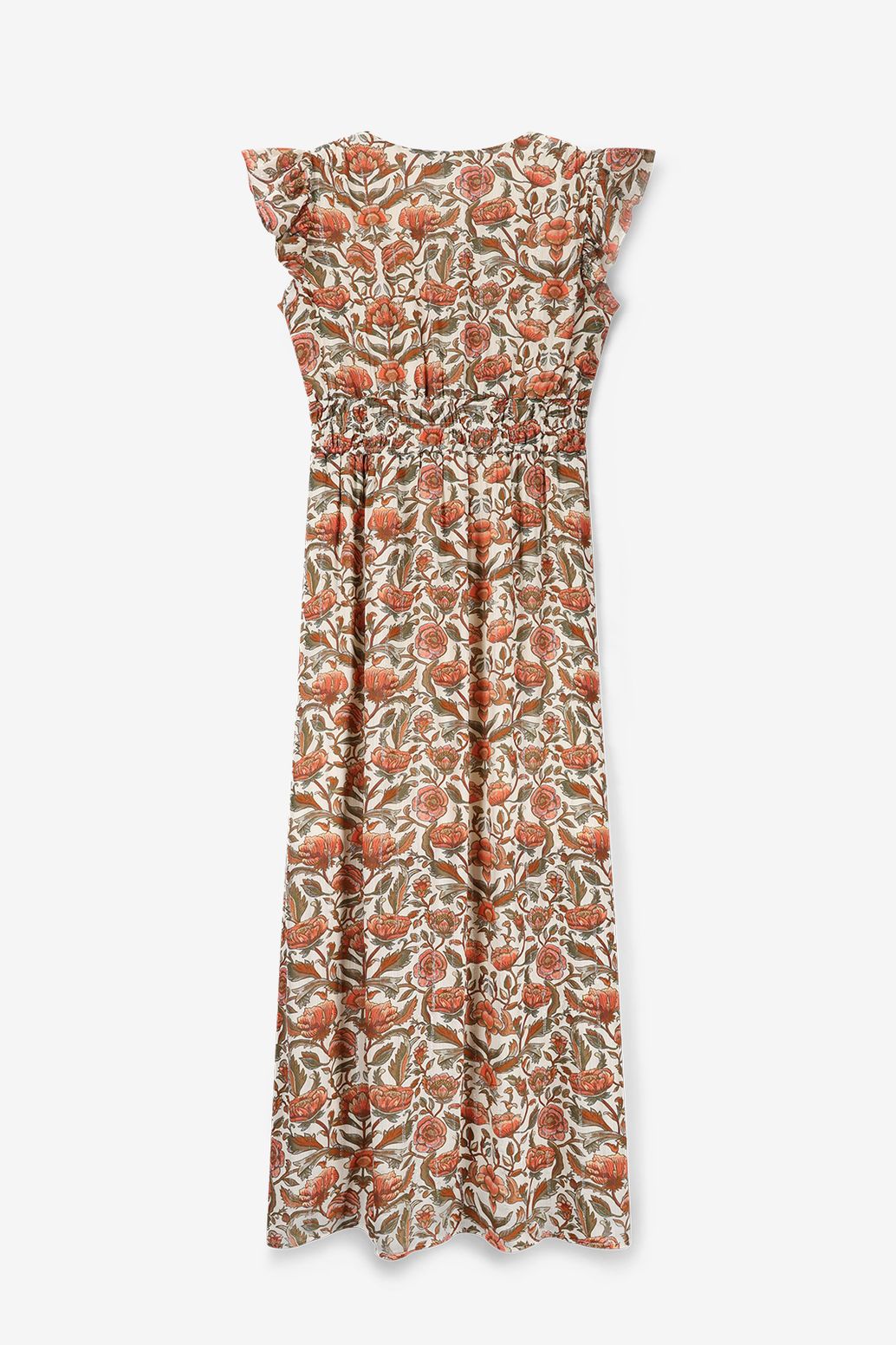 Robe longue avec imprimé - blanc