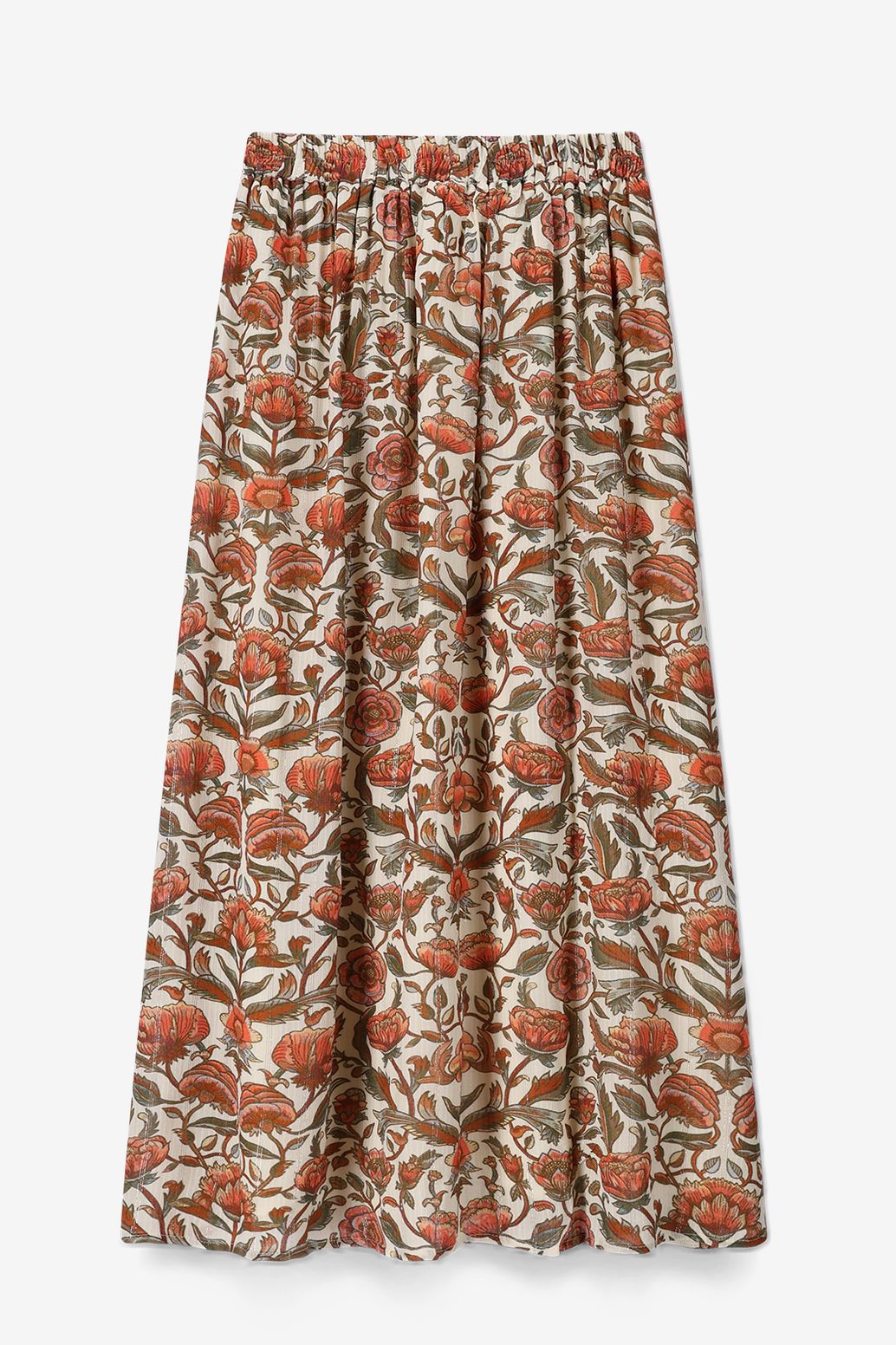 Witte maxi rok met print