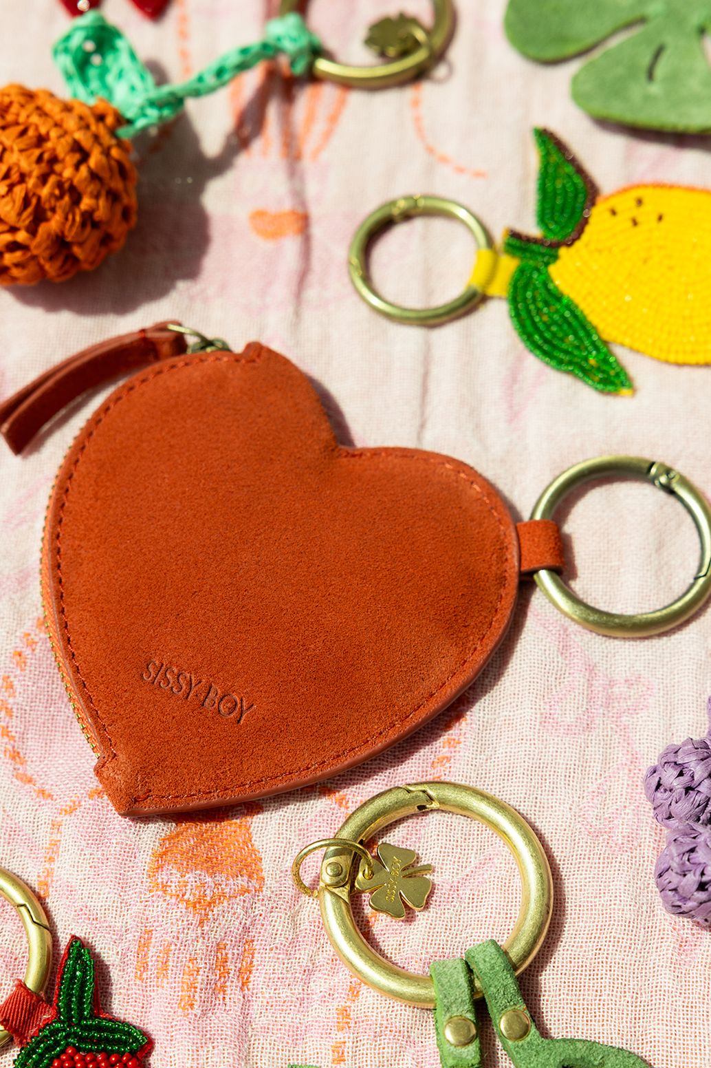 Charm de sac cœur - rouge