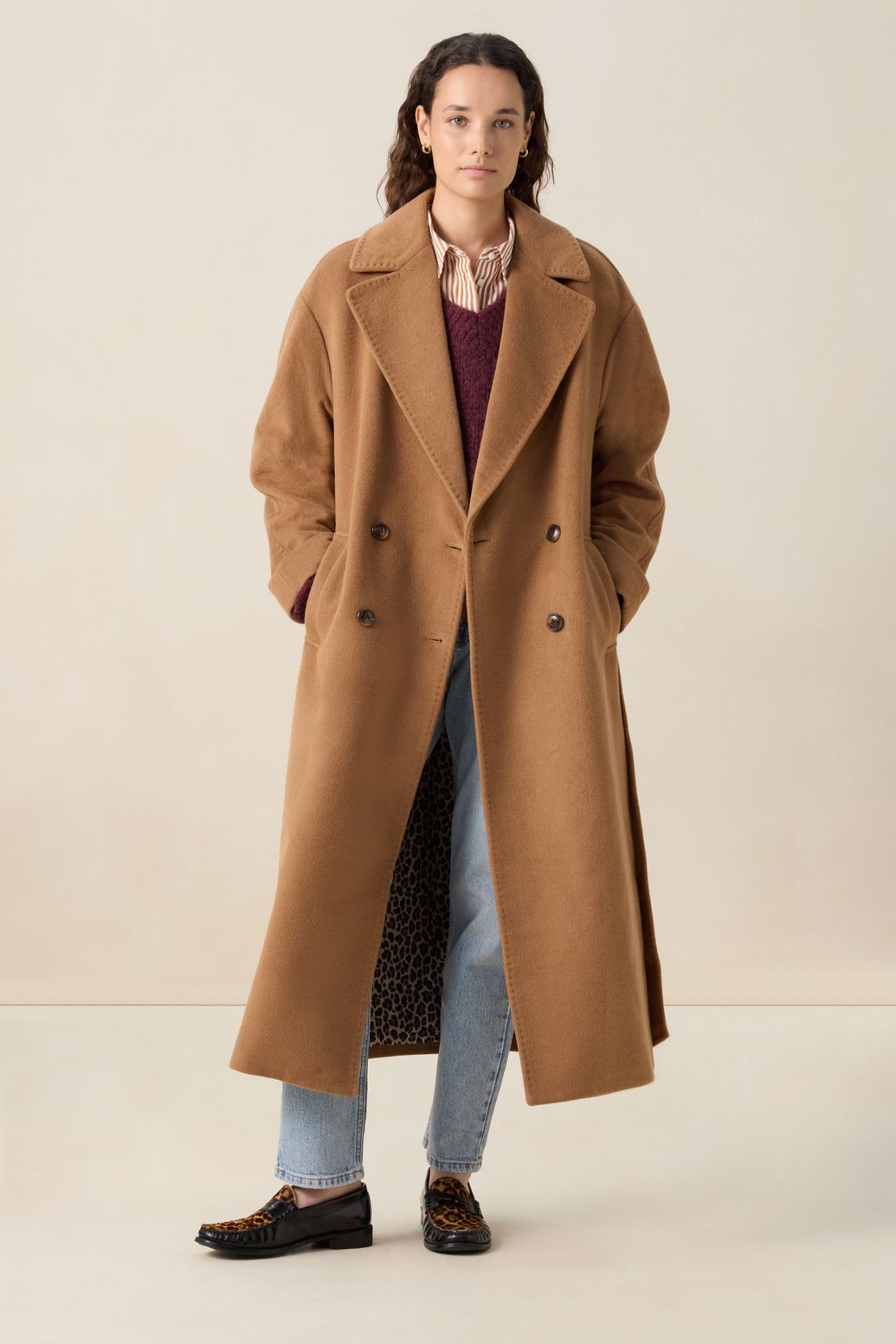 Manteau long - marron clair