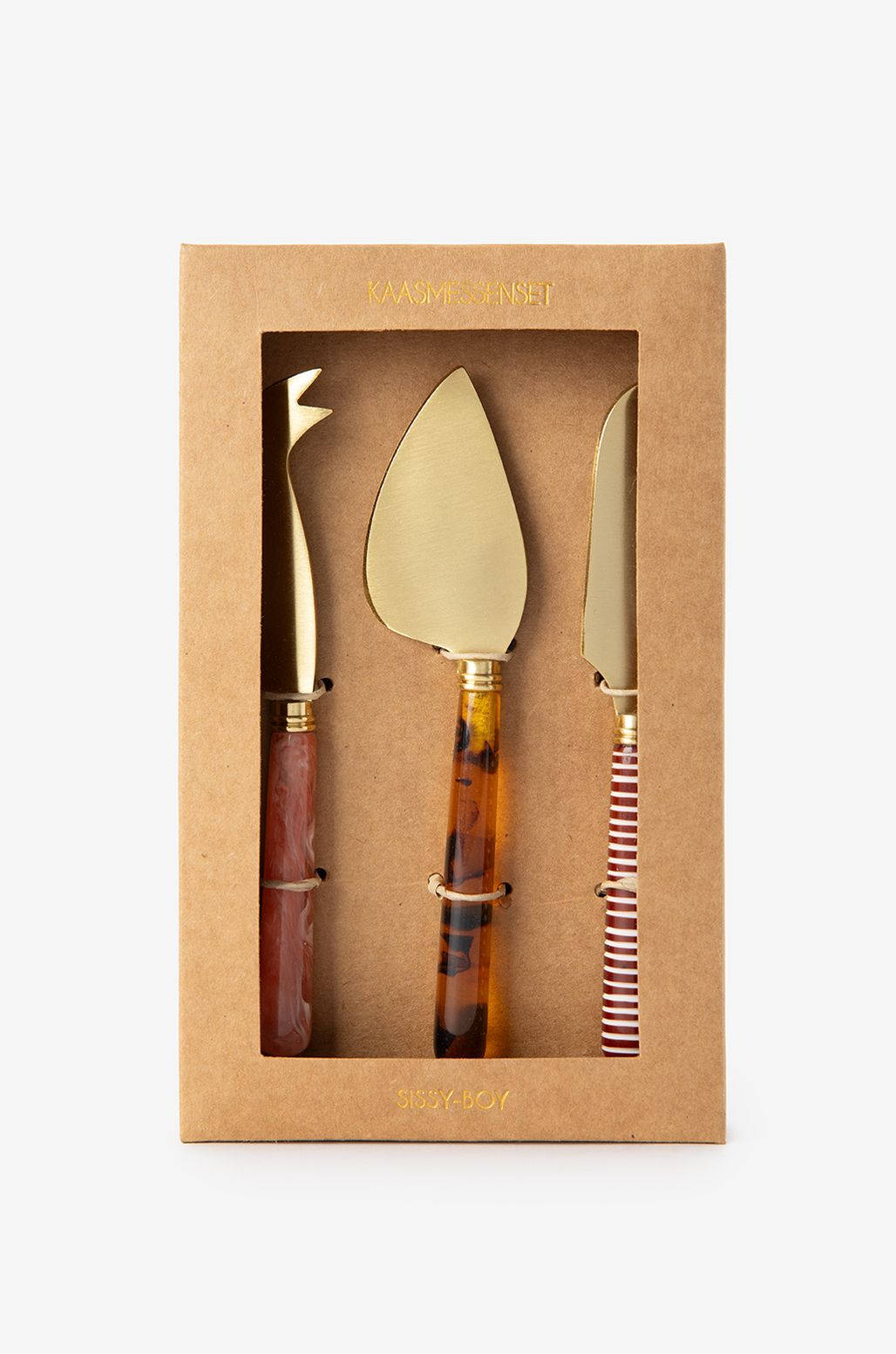 Set de 3 couteaux à fromage - multicolore