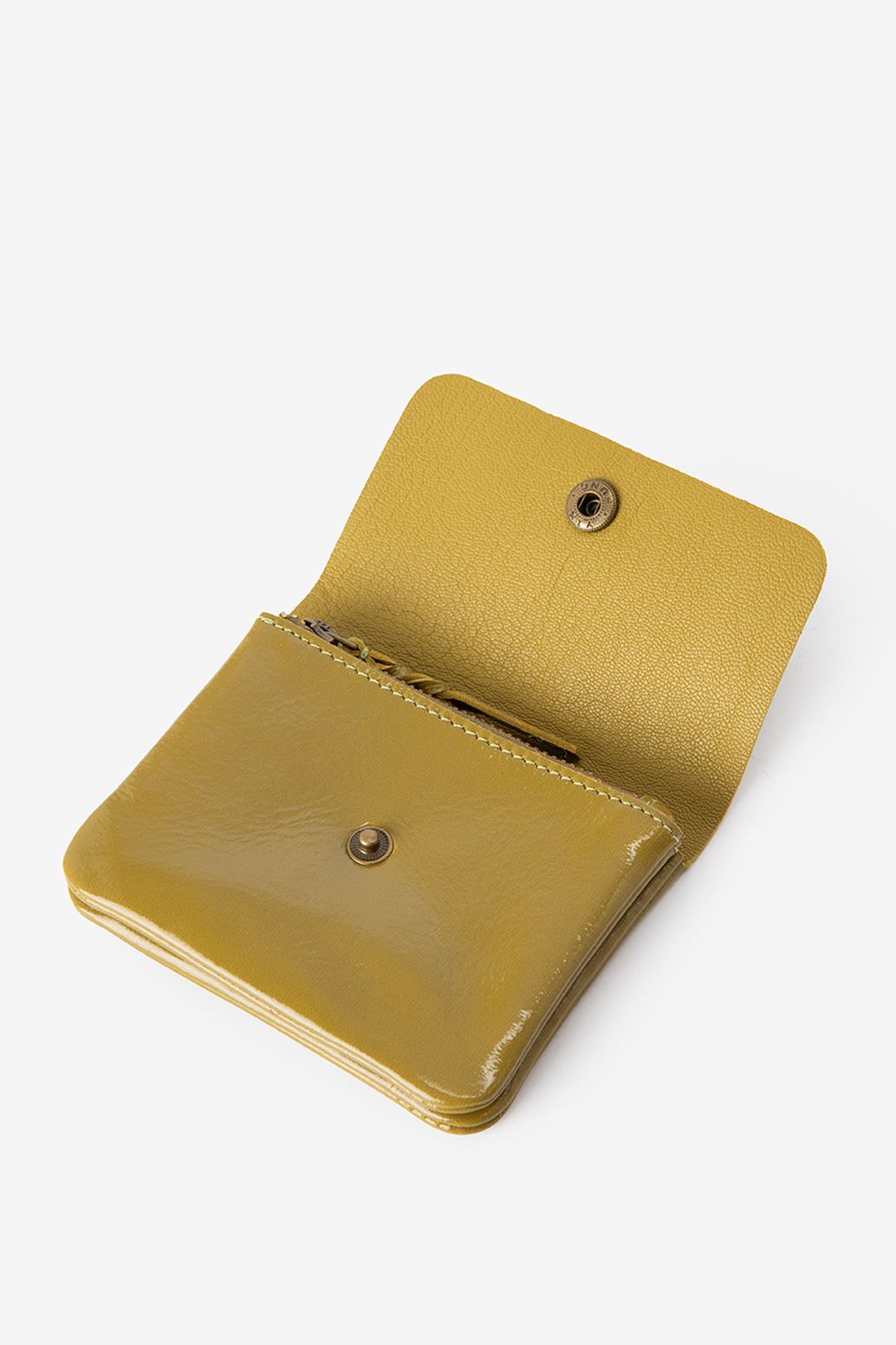 Leder-Portemonnaie - dunkelgrün