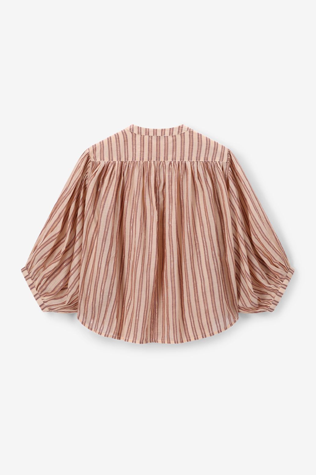 Gestreifte Oversize-Bluse - beige