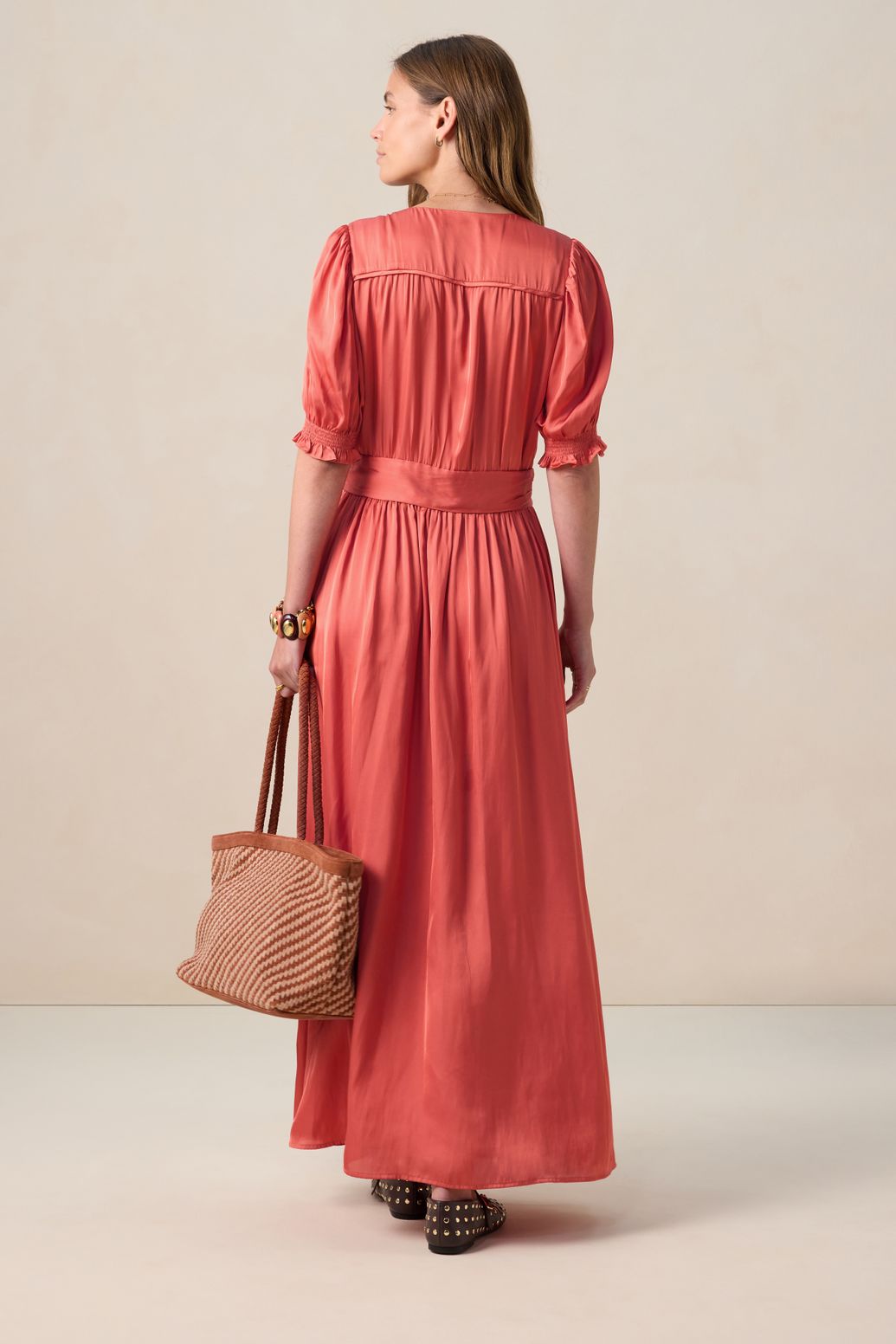 Maxi-Wickelkleid - rot