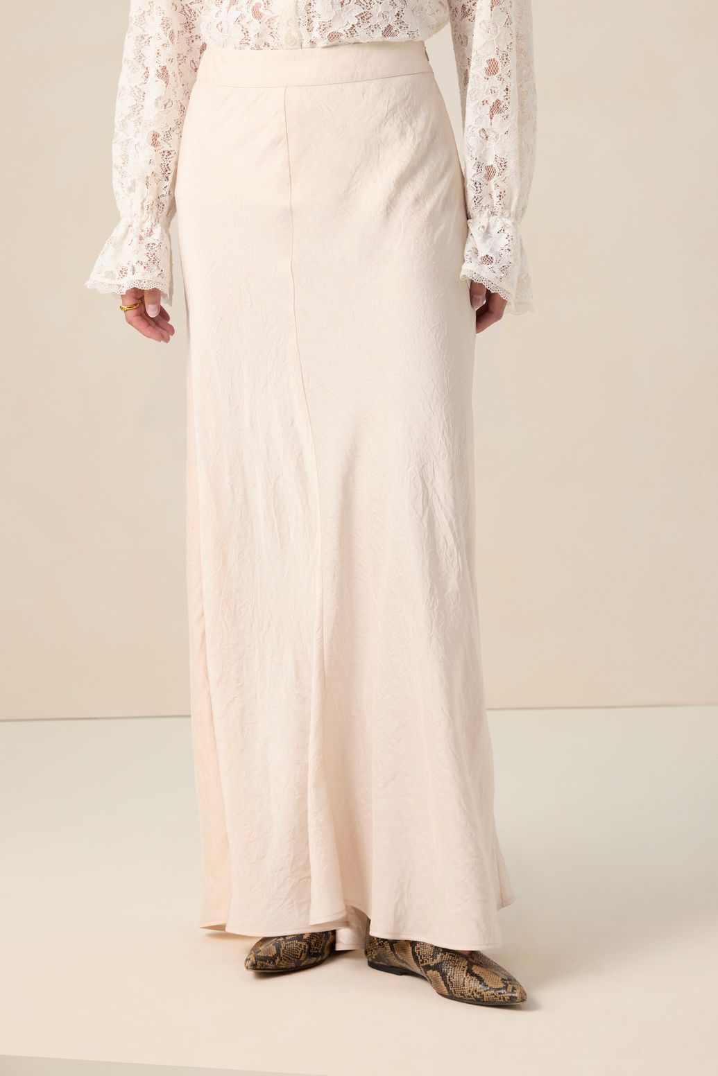Witte maxi-rok