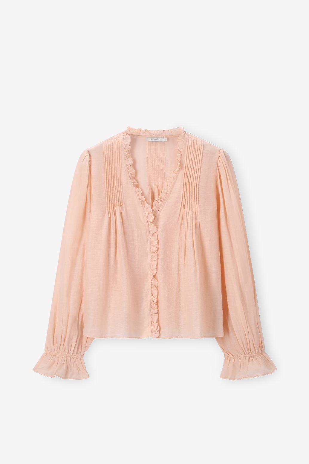 Rüschenbluse - aprikot
