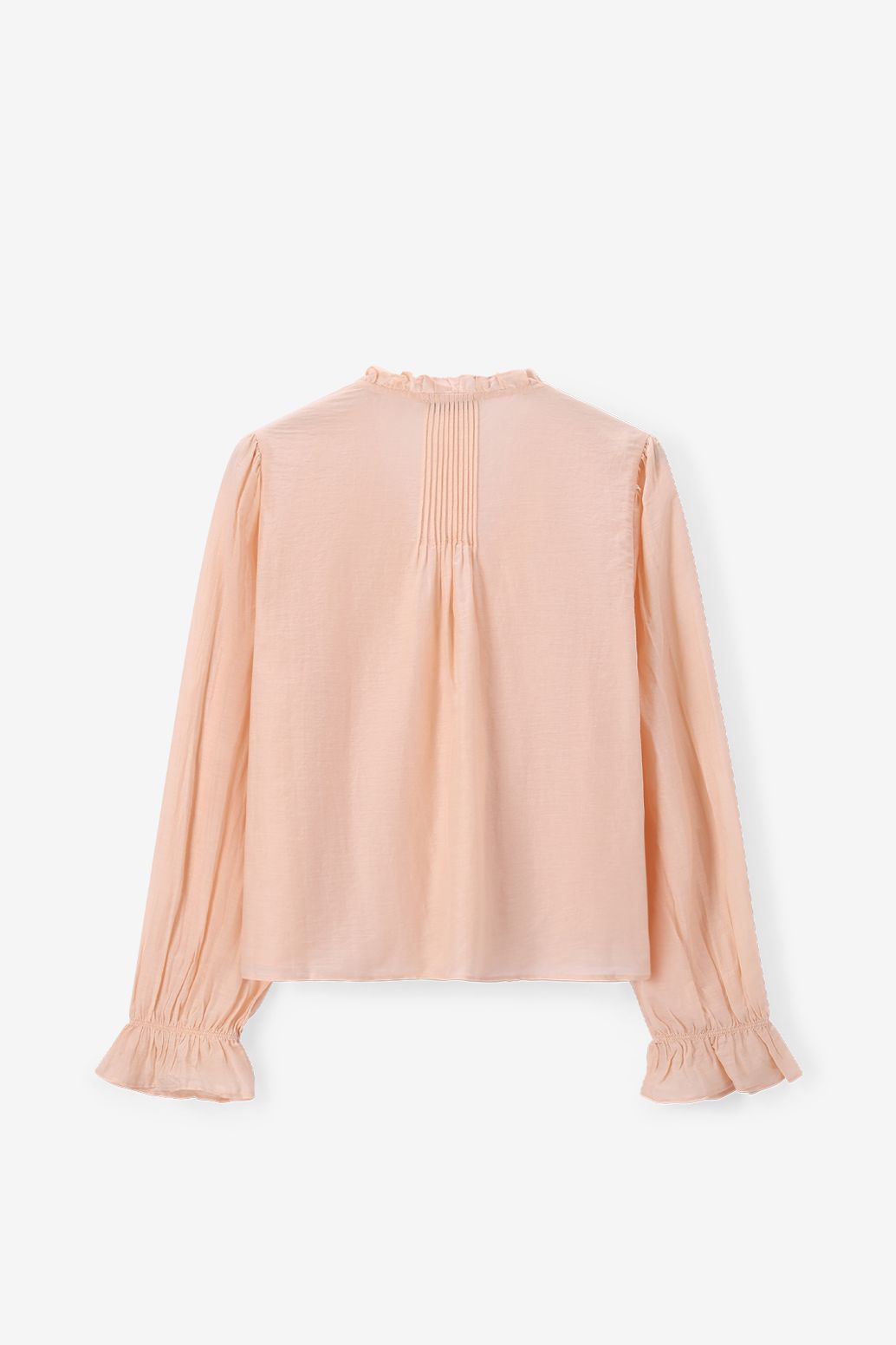 Blouse avec volants - orange clair