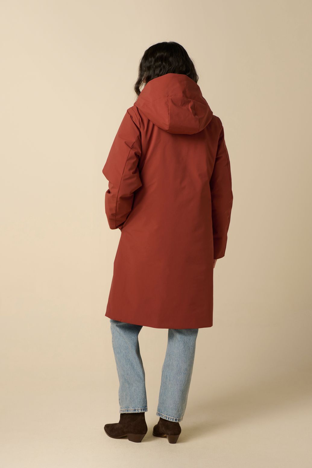 Donkerrode parka
